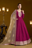 Chanderi Charm Embroidered Gown EAGW0057