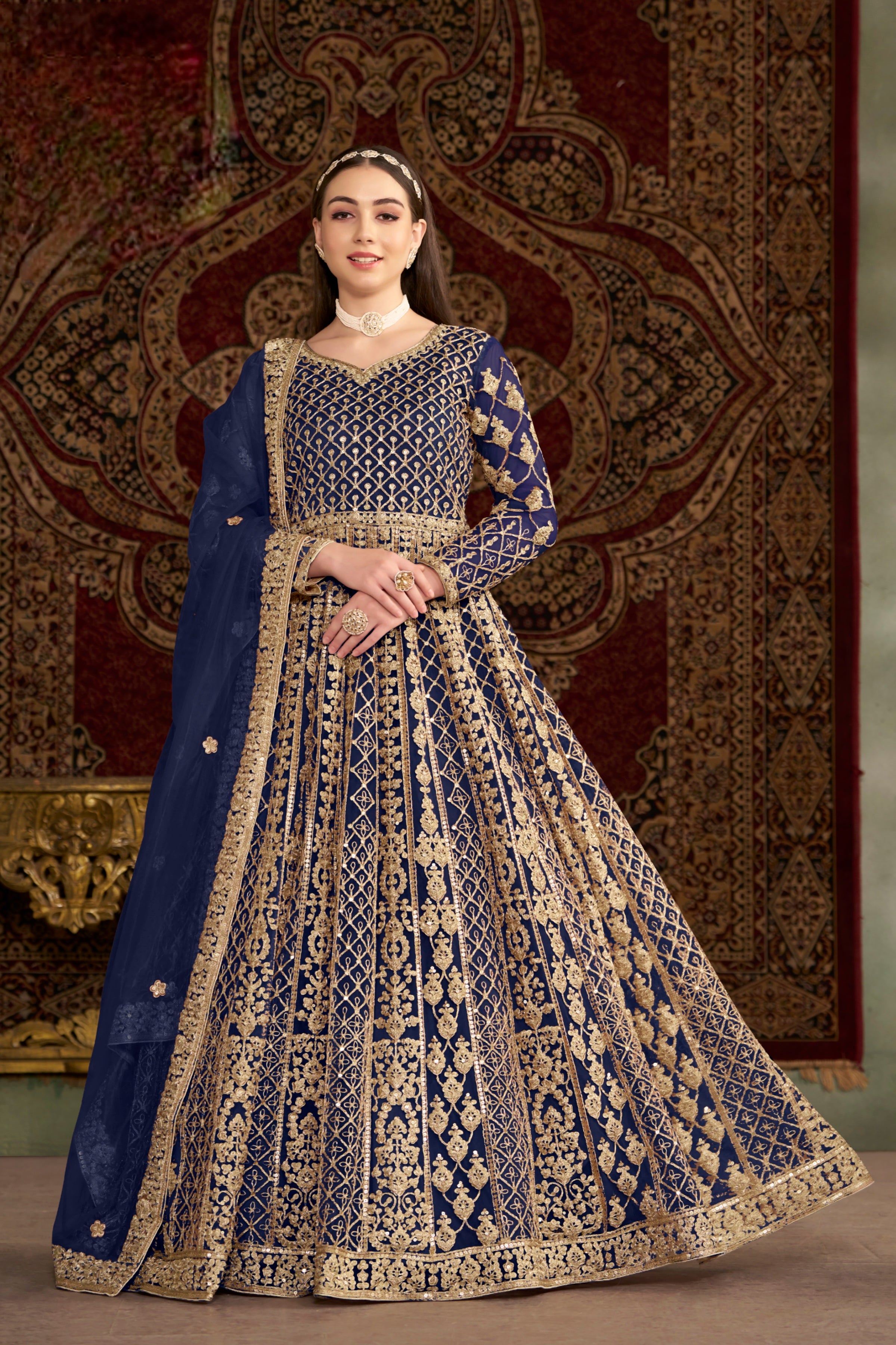 Silken Glint Designer Gown LXGW0004