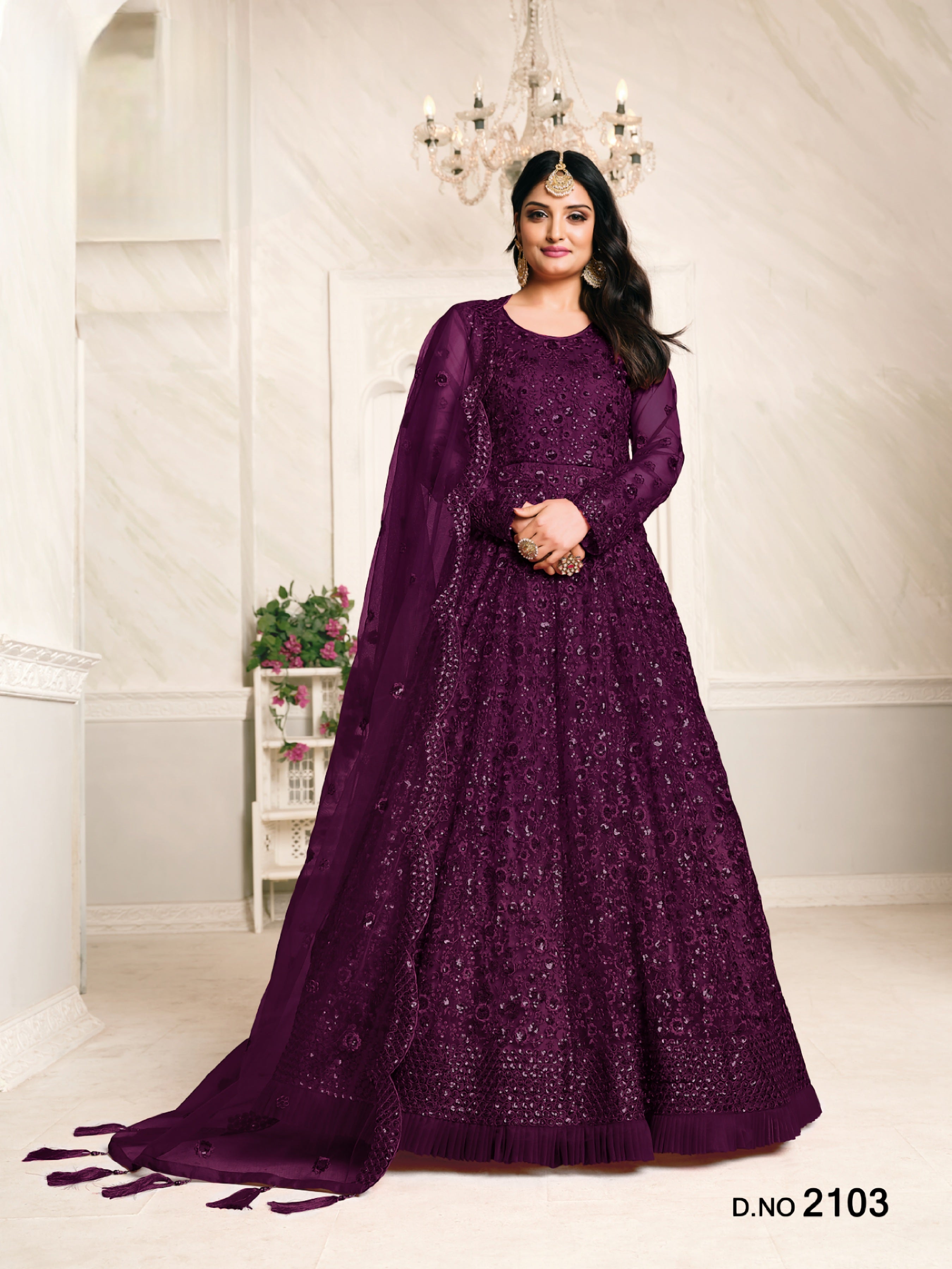 Mystic Grace Embroidered Gown LXGW0007