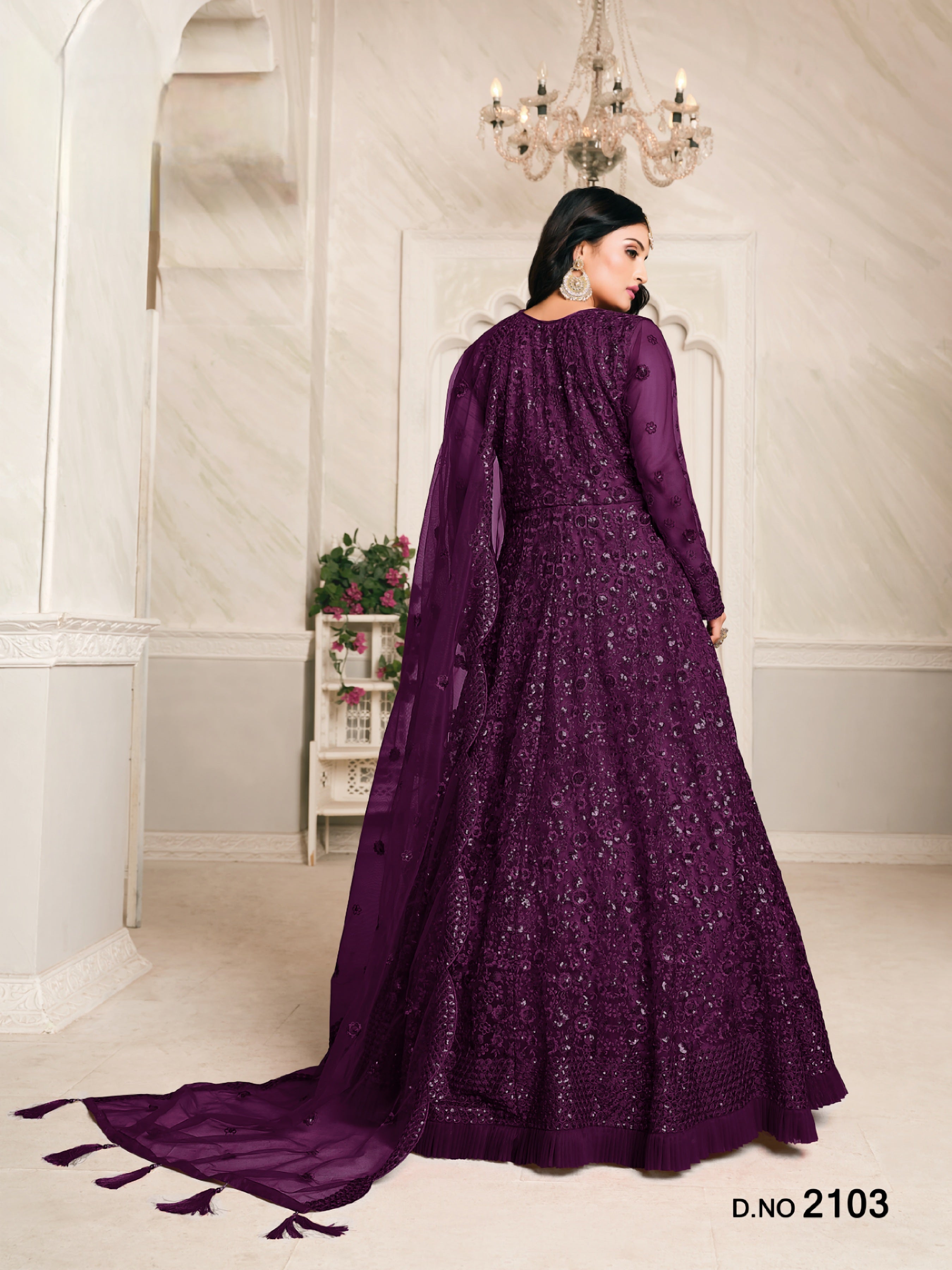 Mystic Grace Embroidered Gown LXGW0007