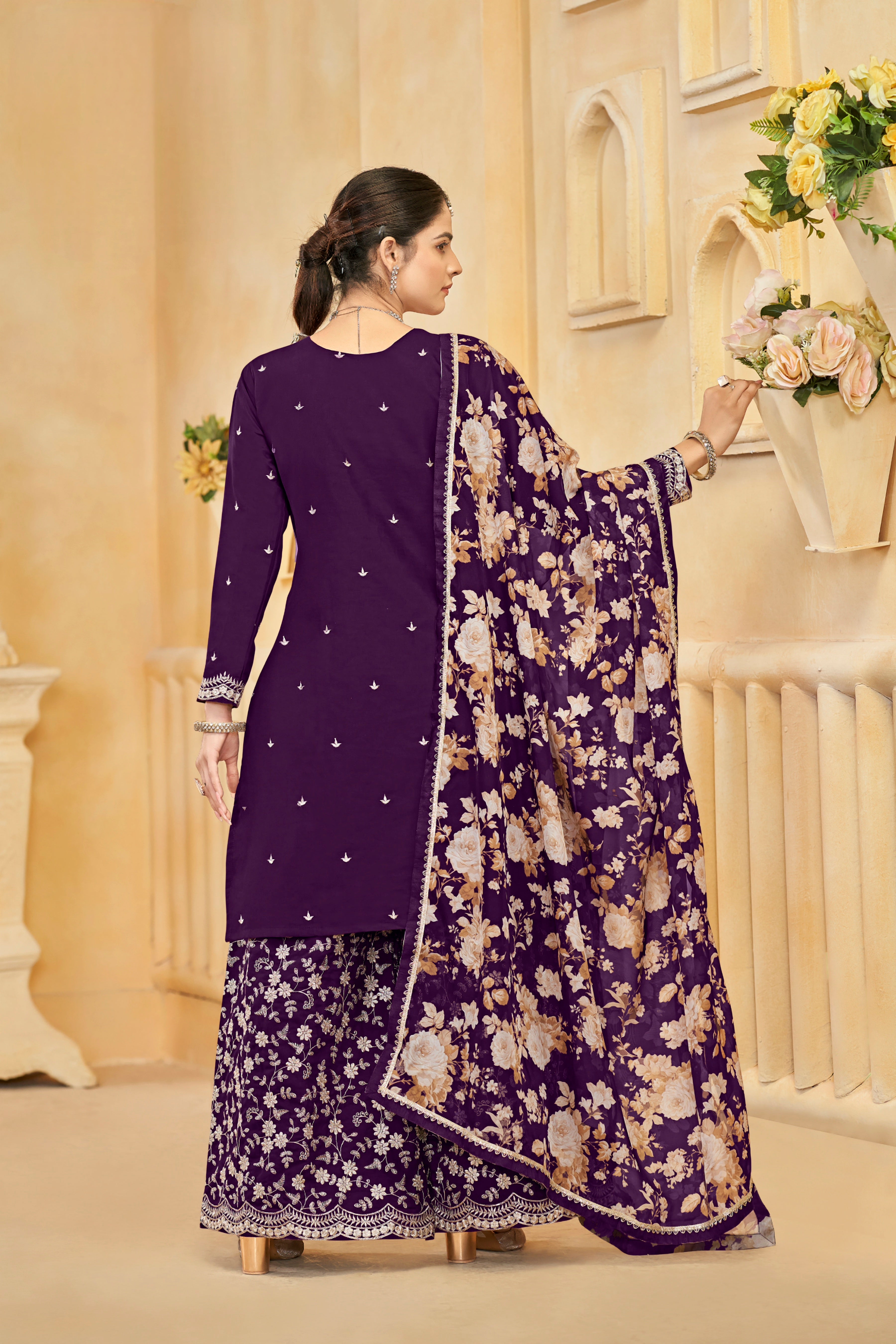 Roman silk designer SHARARA EASR0055
