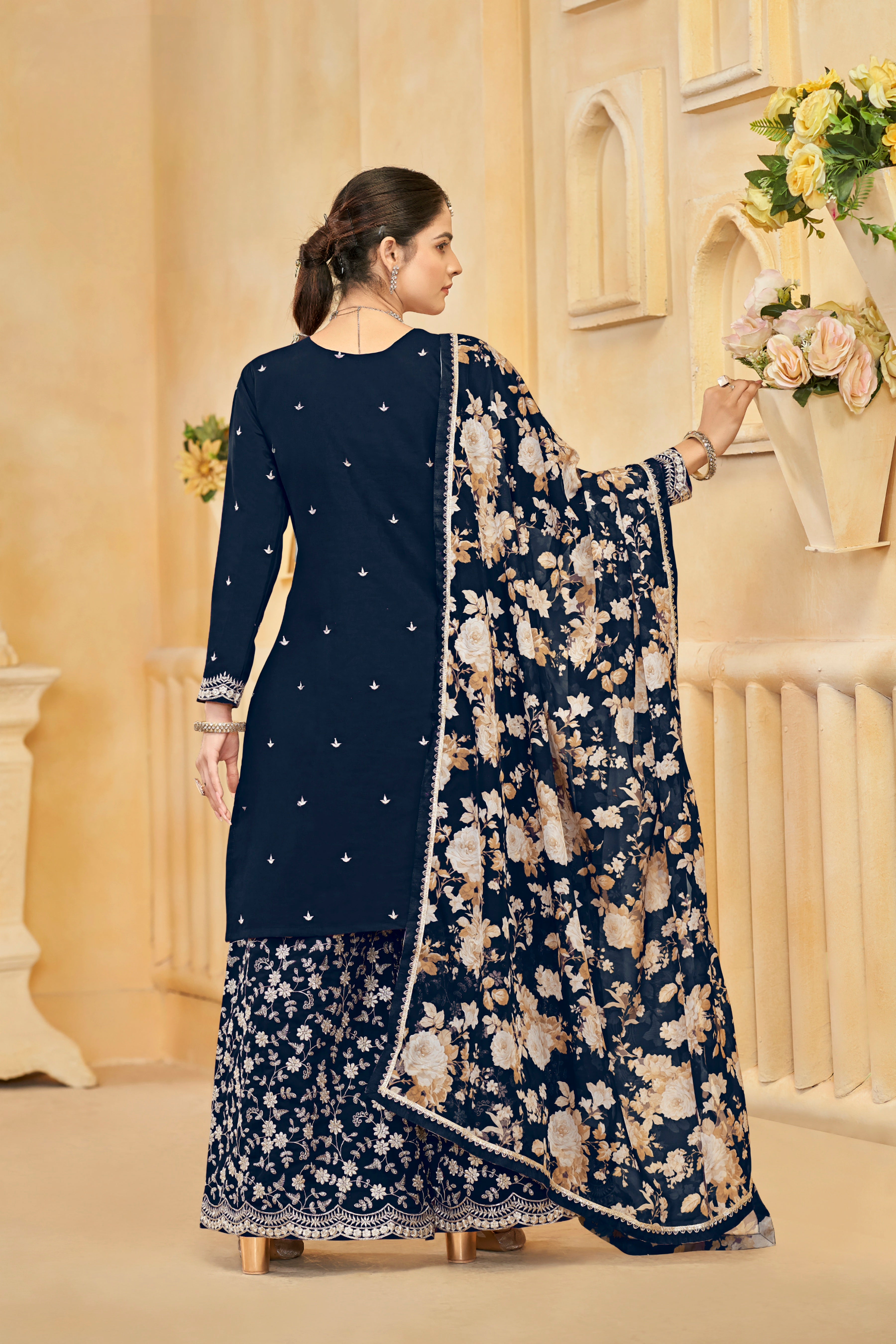 Roman silk designer SHARARA EASR0055