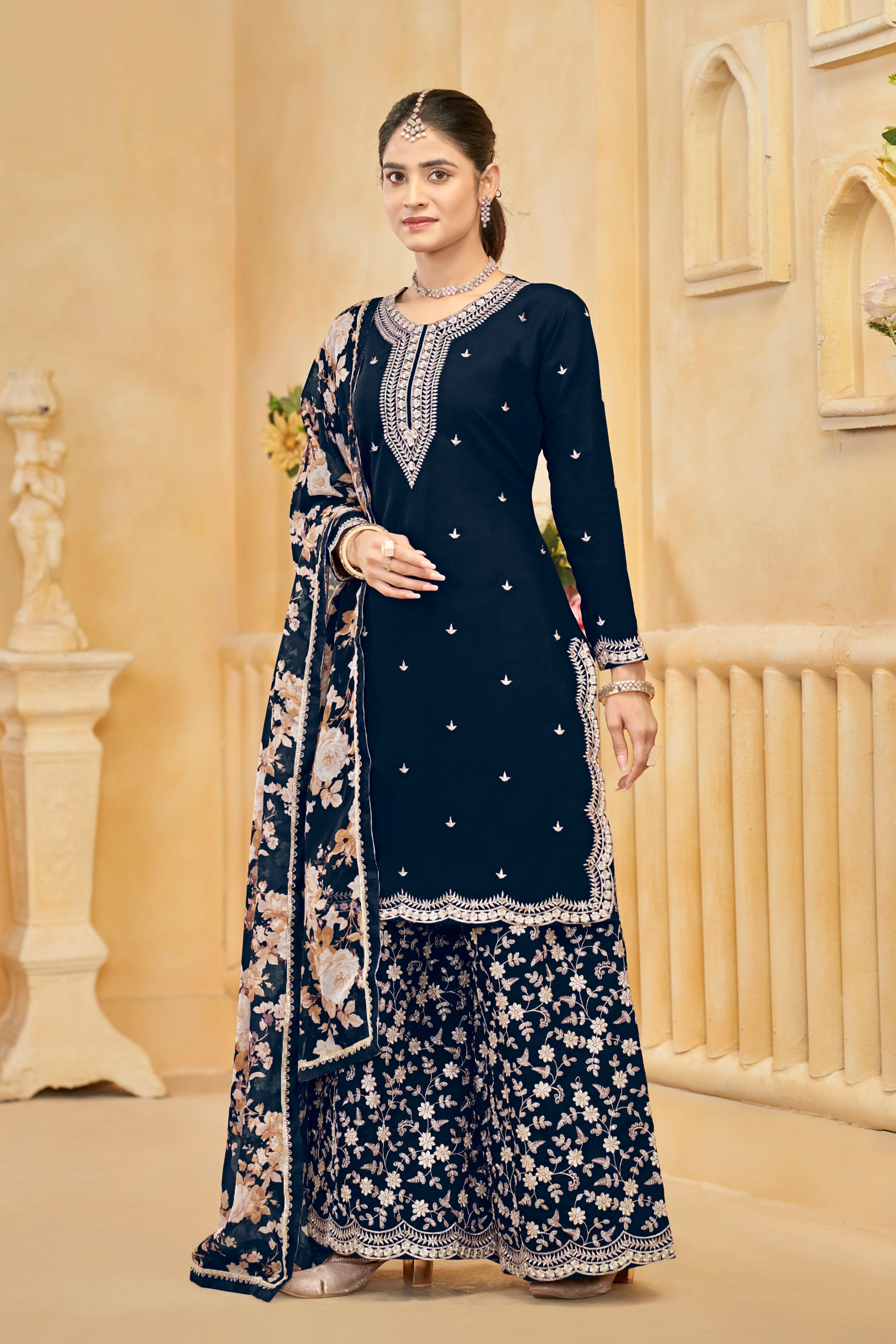 Roman silk designer SHARARA EASR0055