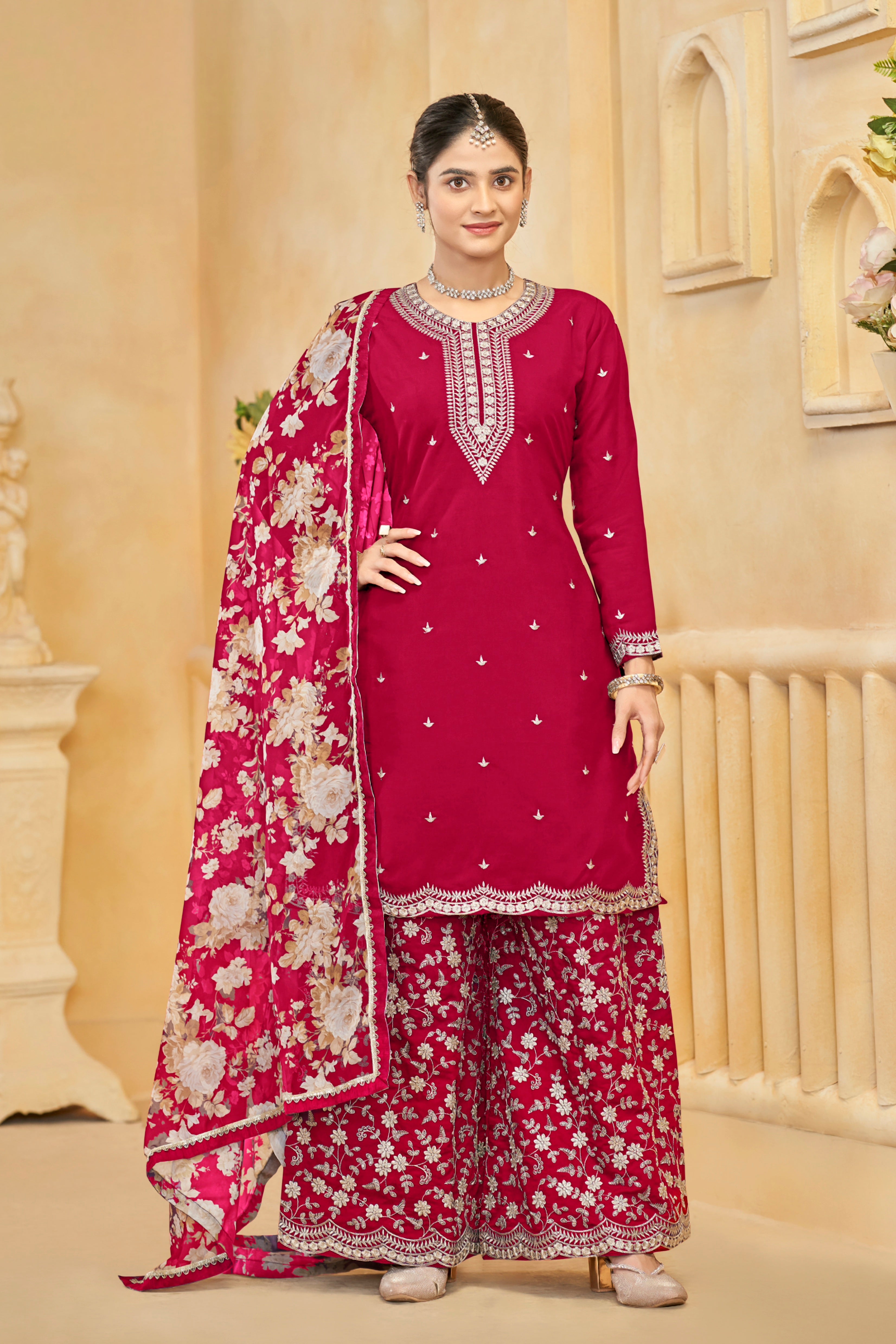 Roman silk designer SHARARA EASR0055