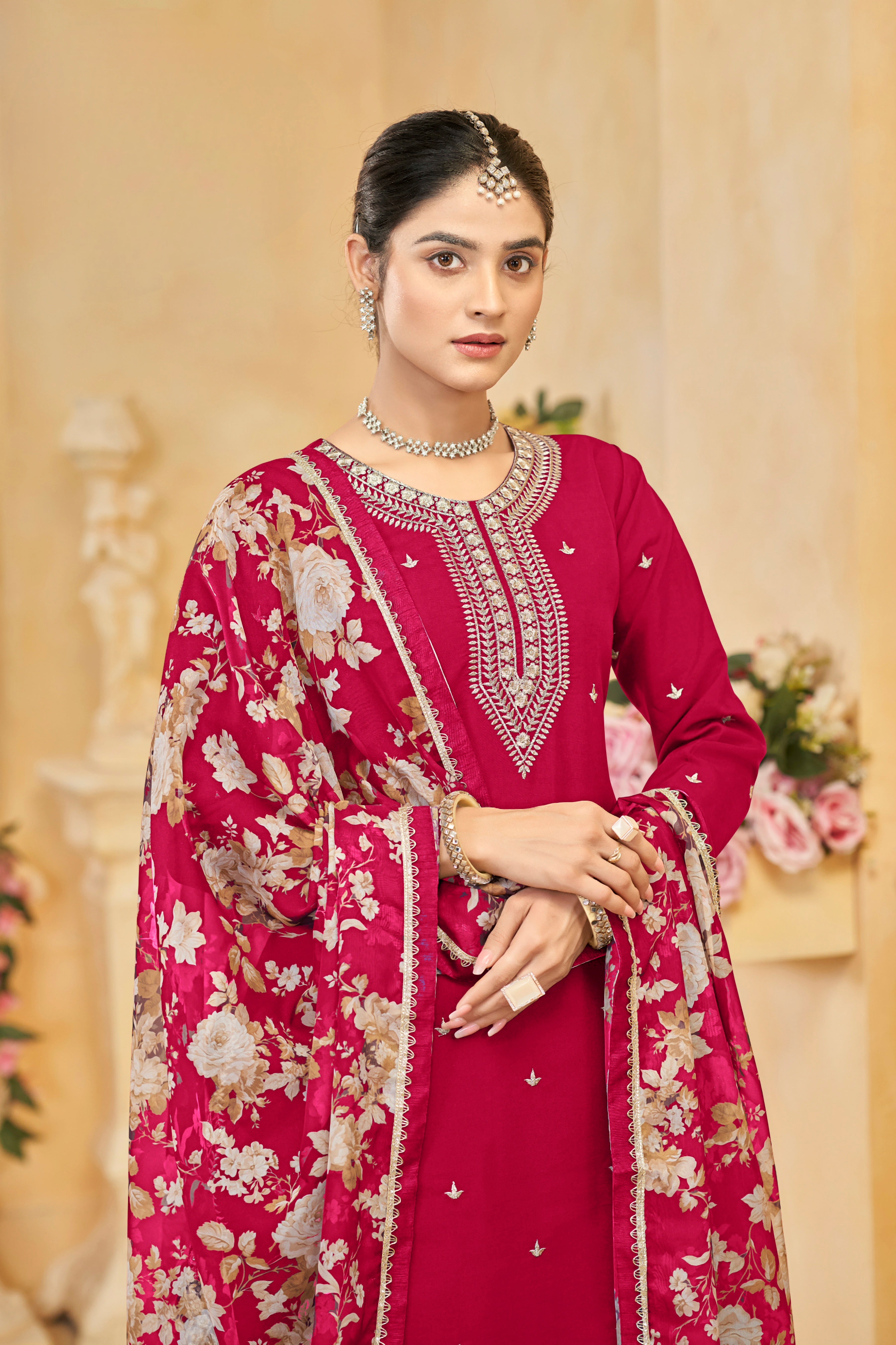 Roman silk designer SHARARA EASR0055