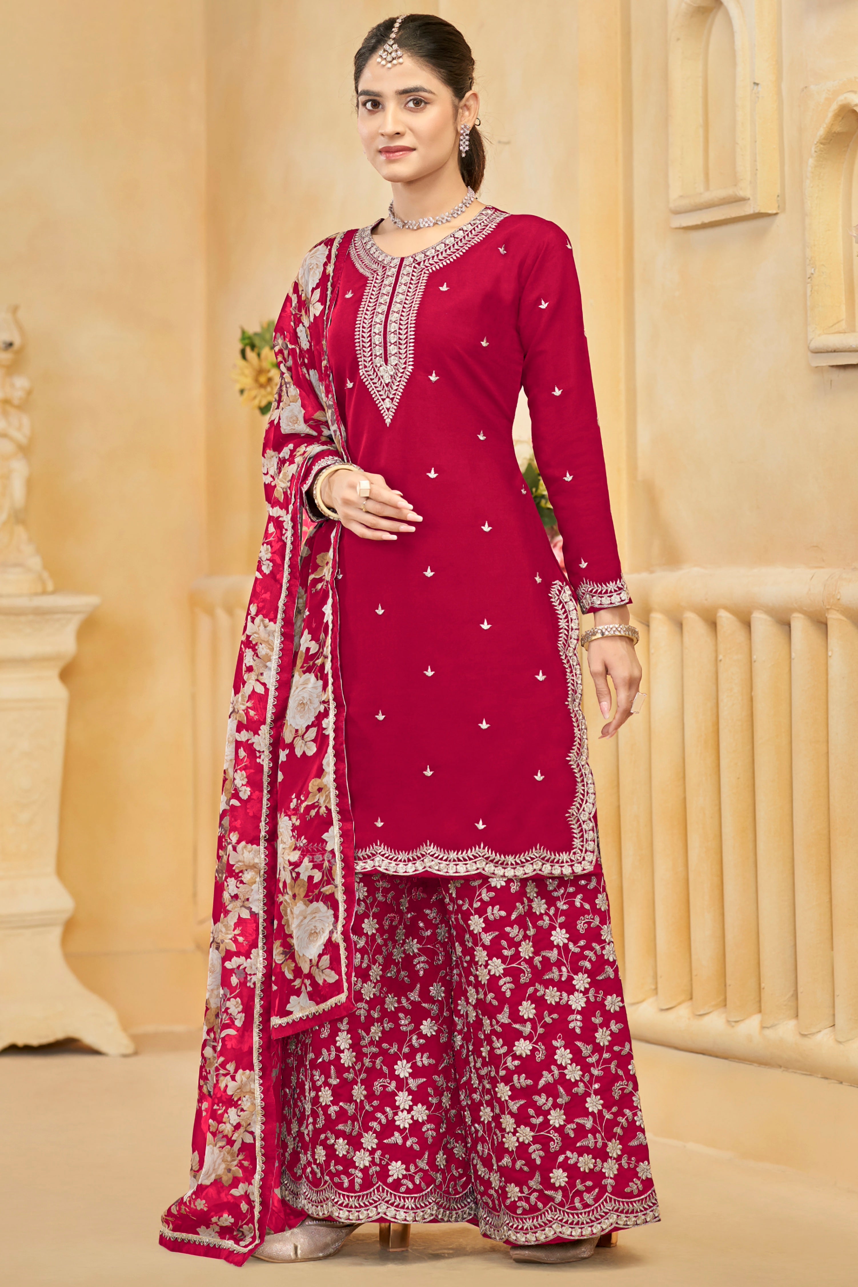 Roman silk designer SHARARA EASR0055