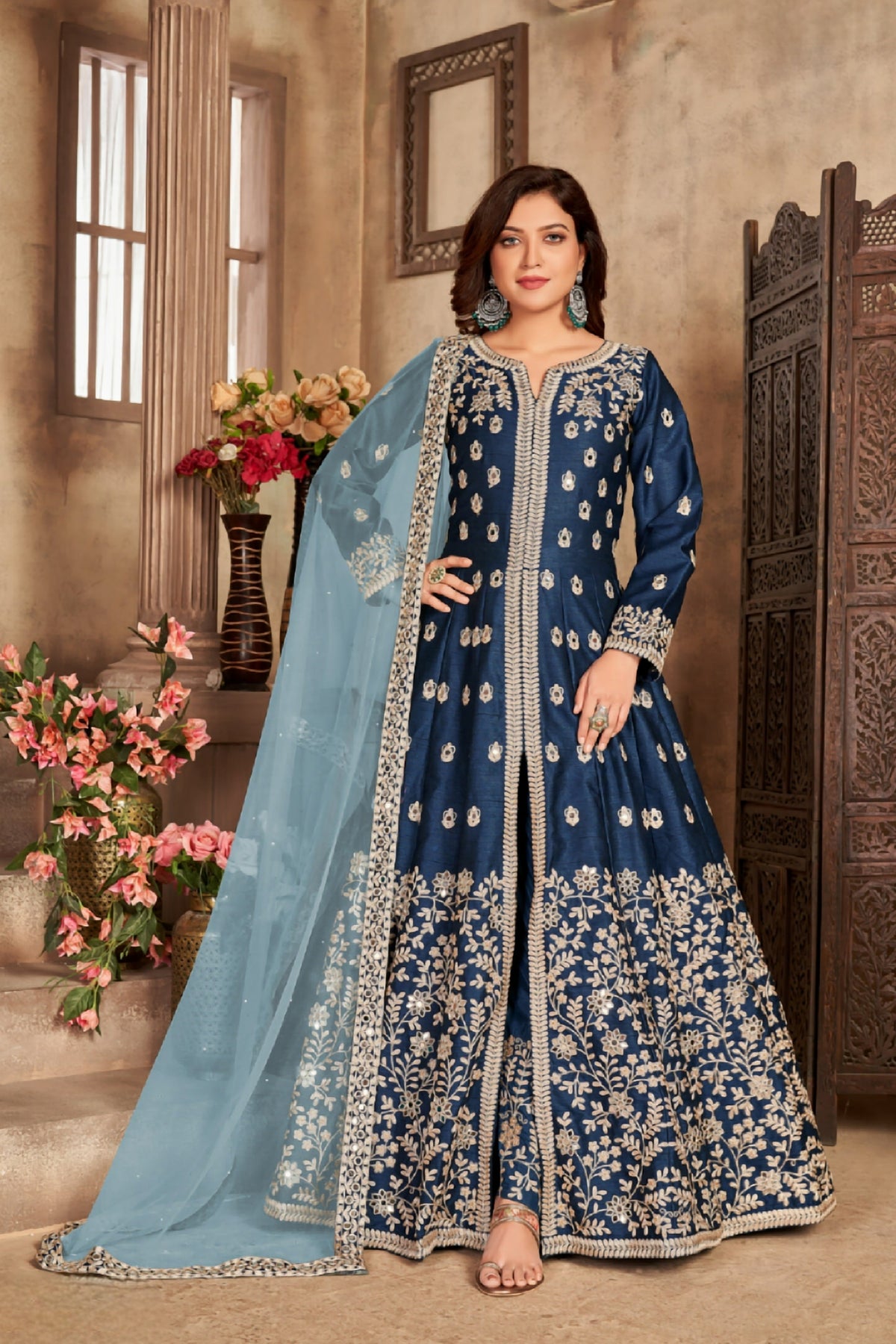 VELVET FABRIC DESIGNER GOWN  LXGW0012