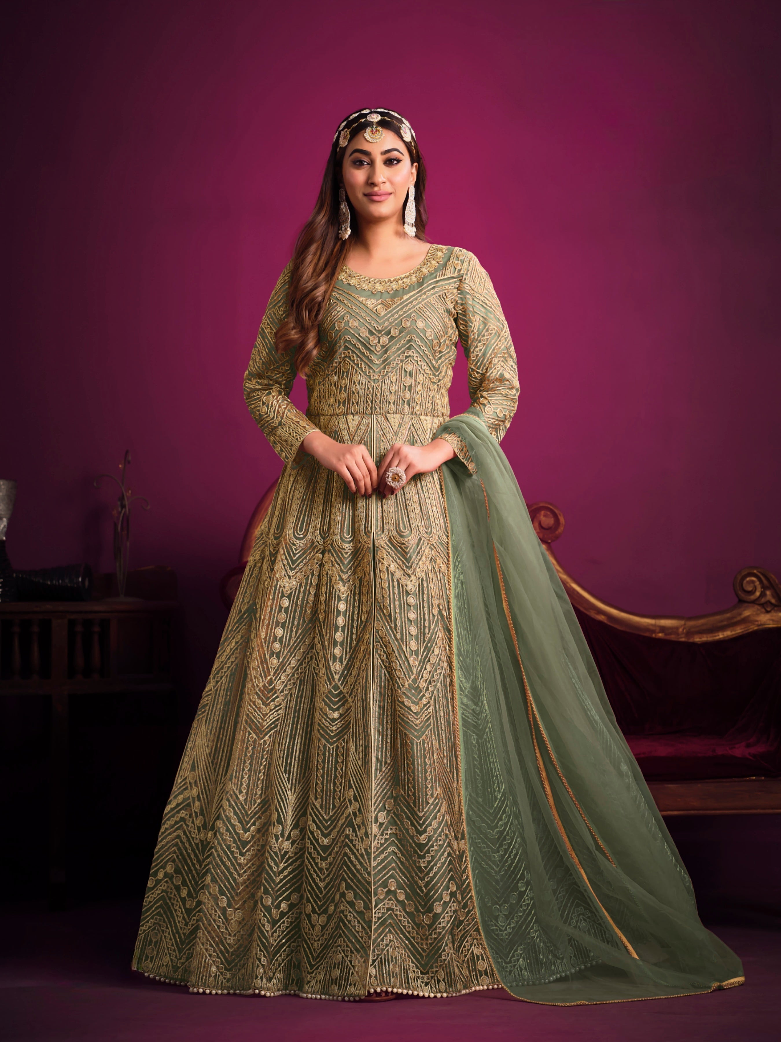Embroidered Designer Gown LXGW0015