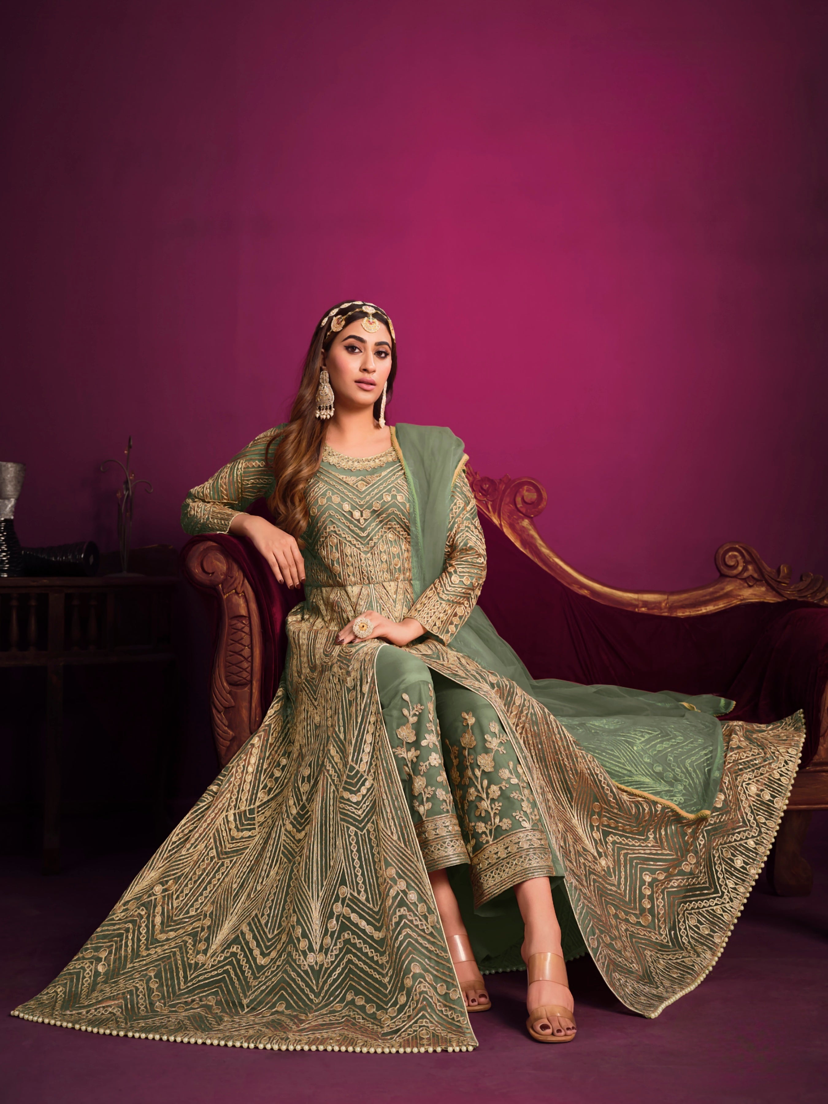Embroidered Designer Gown LXGW0015