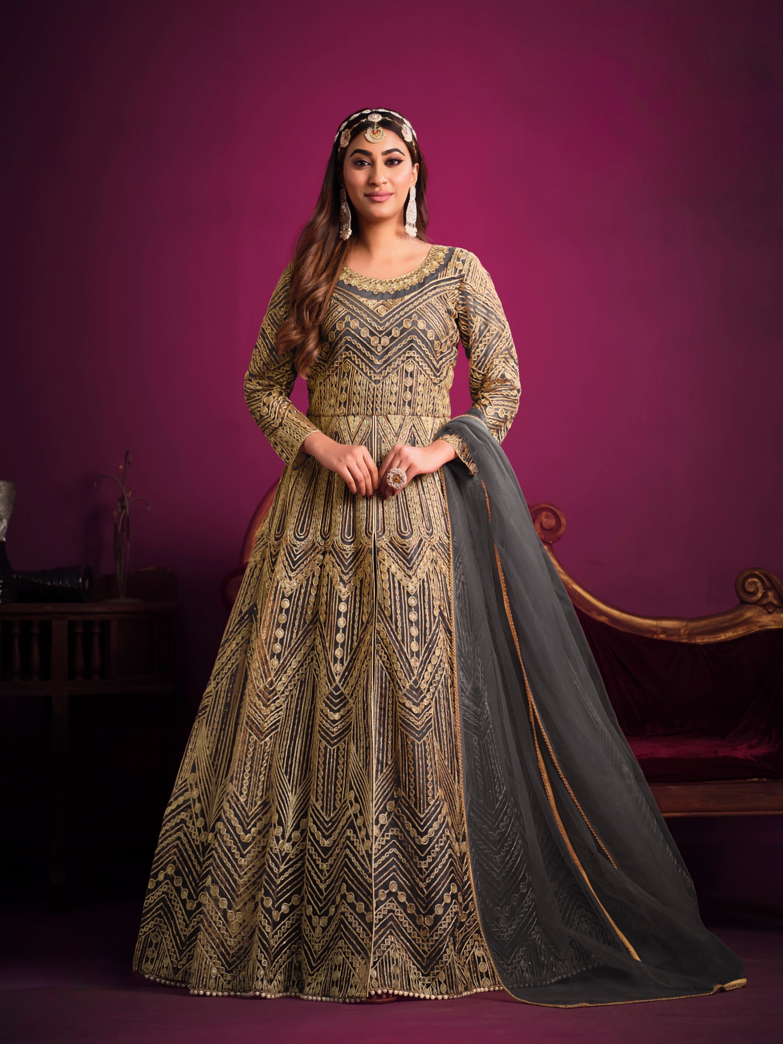 Embroidered Designer Gown LXGW0015