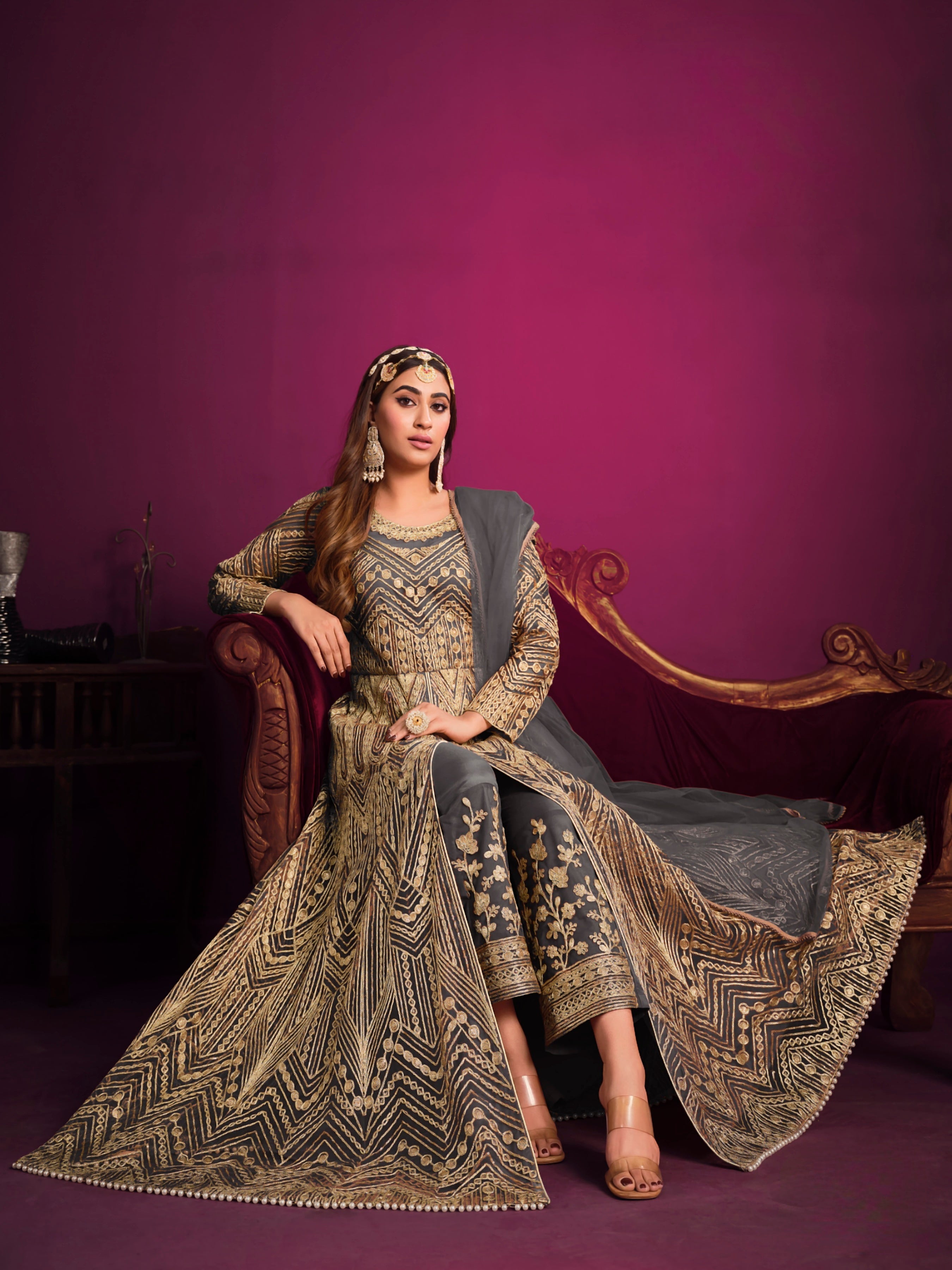 Embroidered Designer Gown LXGW0015
