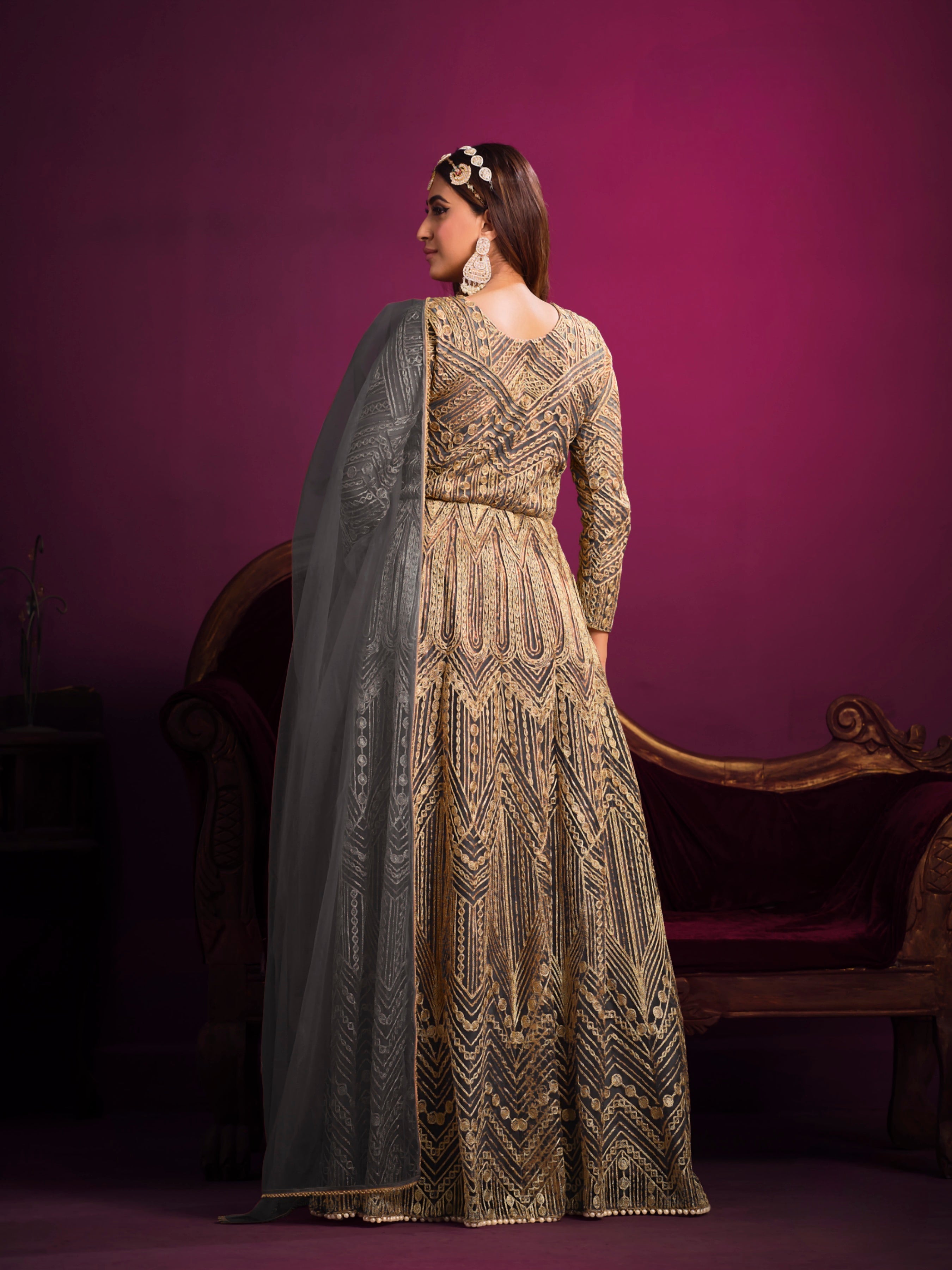 Embroidered Designer Gown LXGW0015