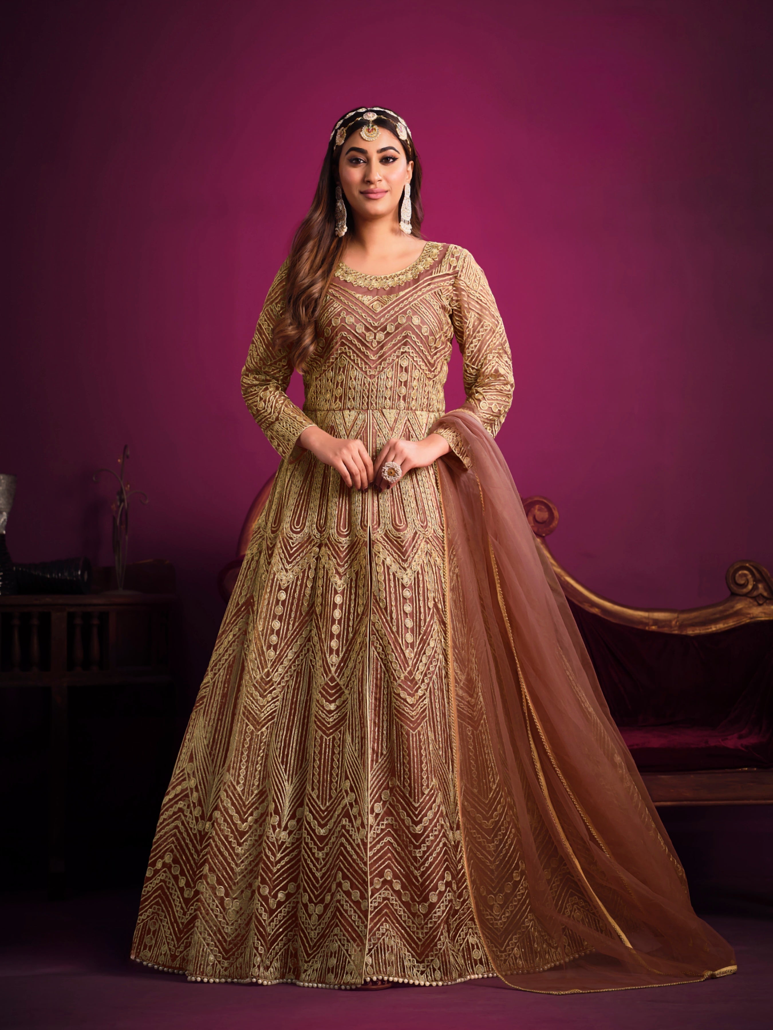Embroidered Designer Gown LXGW0015