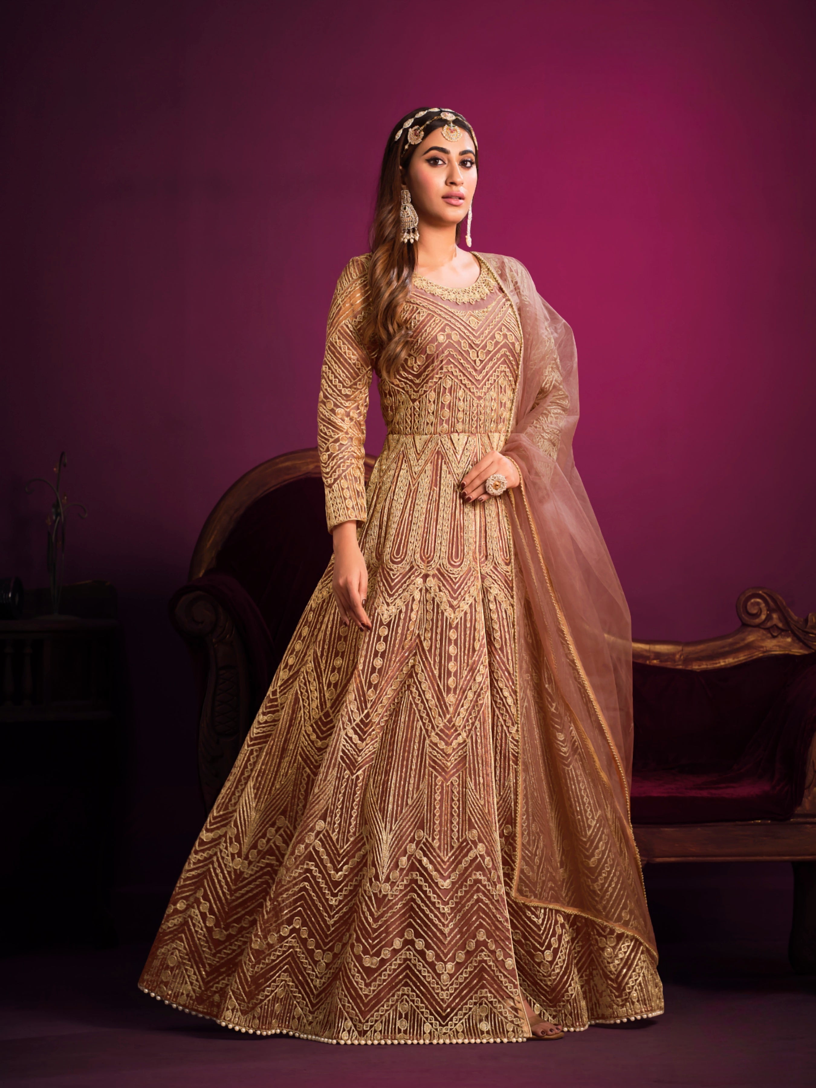 Embroidered Designer Gown LXGW0015