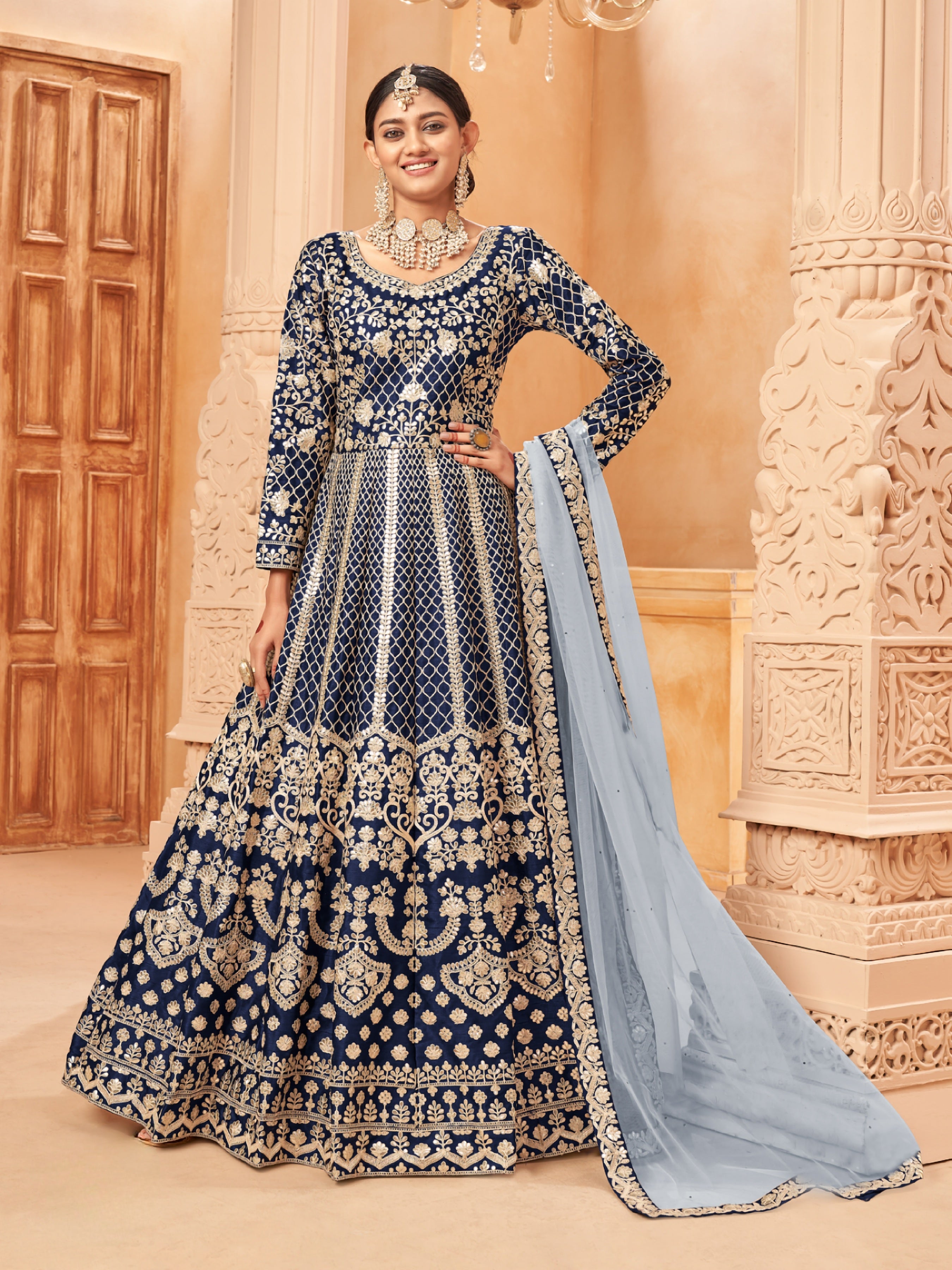Embroidered Designer Gown LXGW0016