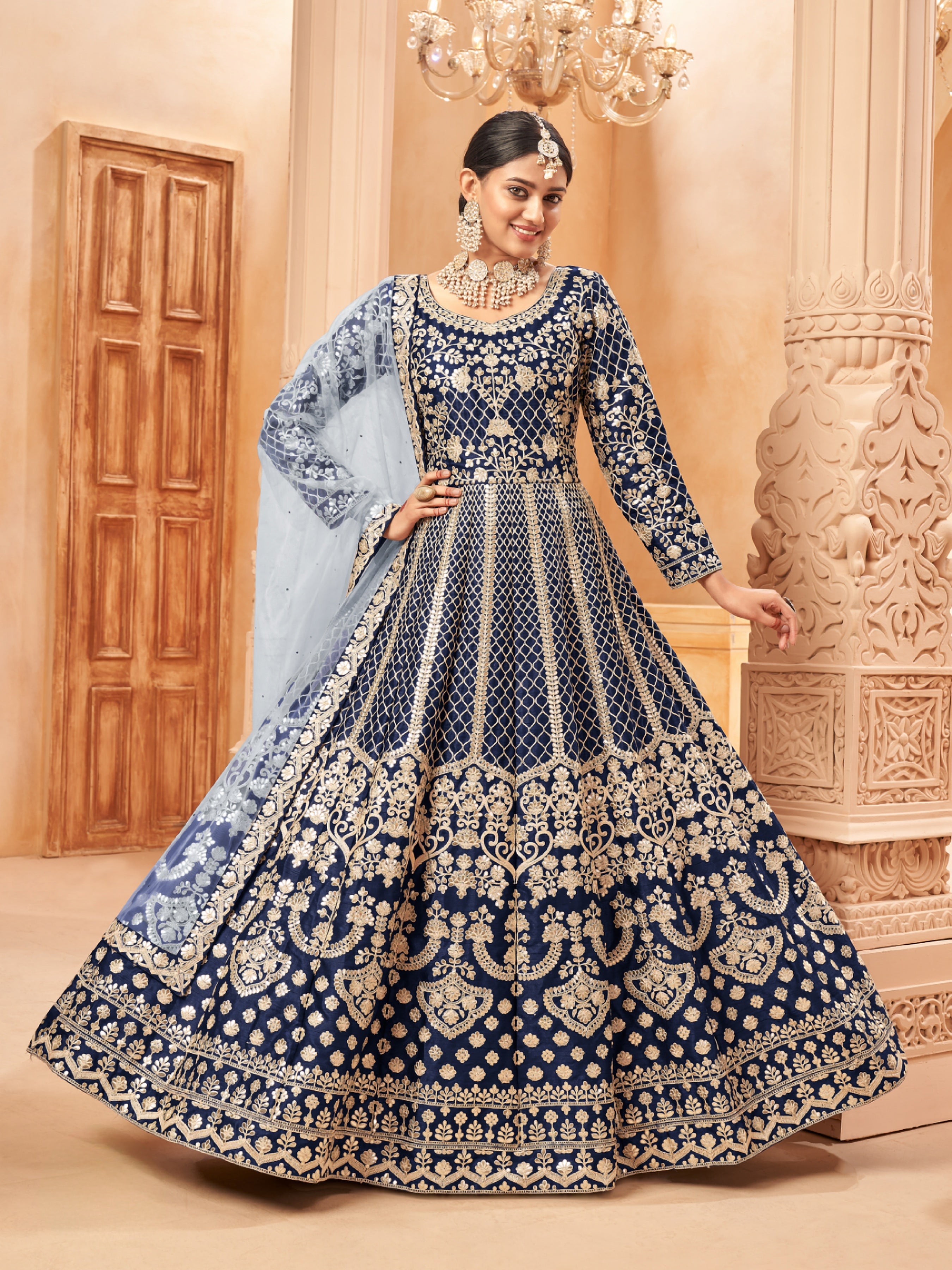 Embroidered Designer Gown LXGW0016