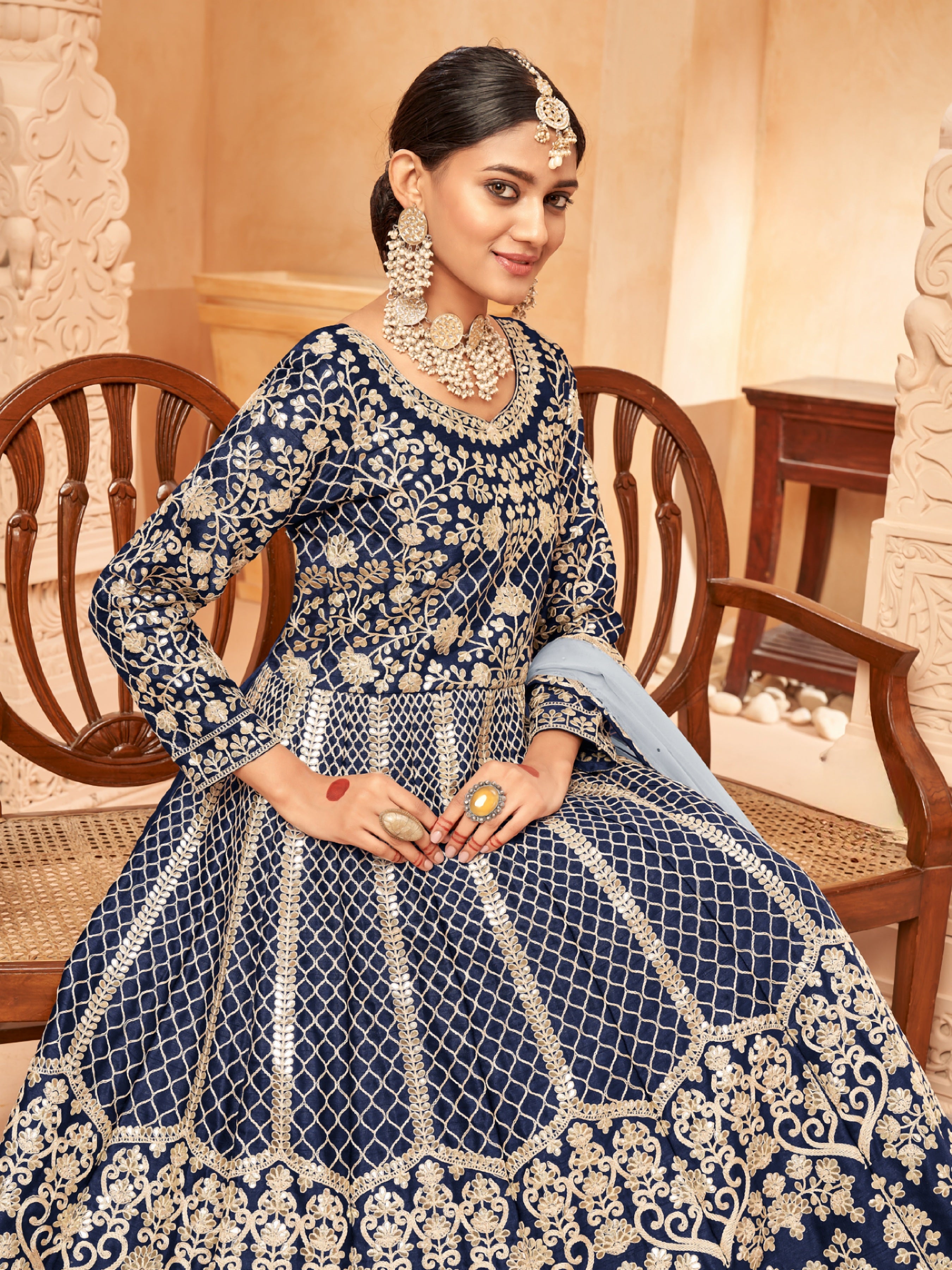 Embroidered Designer Gown LXGW0016