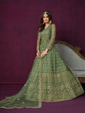 Embroidered Designer gown on net fabric LXGW0018