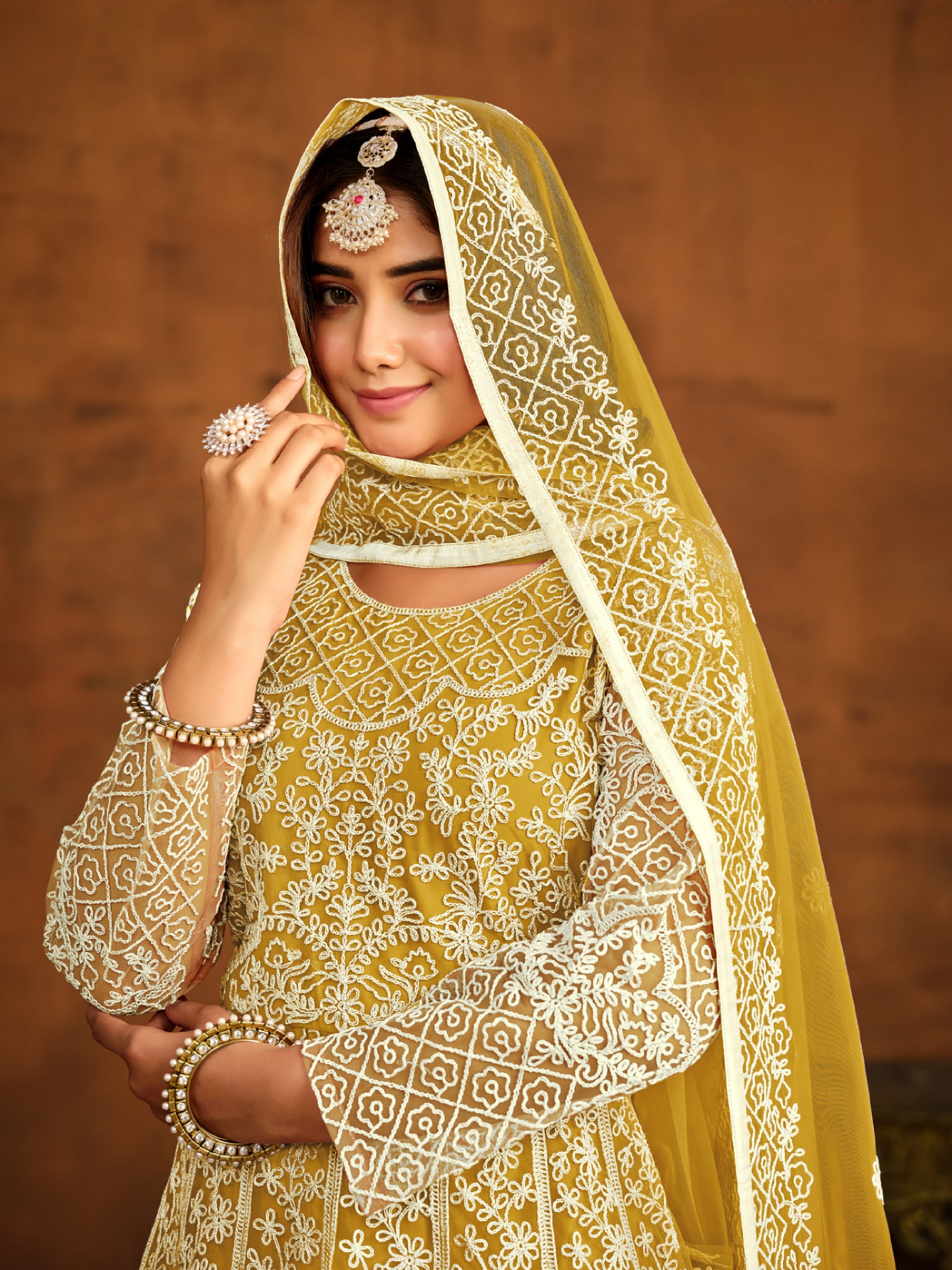 Netra Bloom Embroideried designer Gown EAGW0064