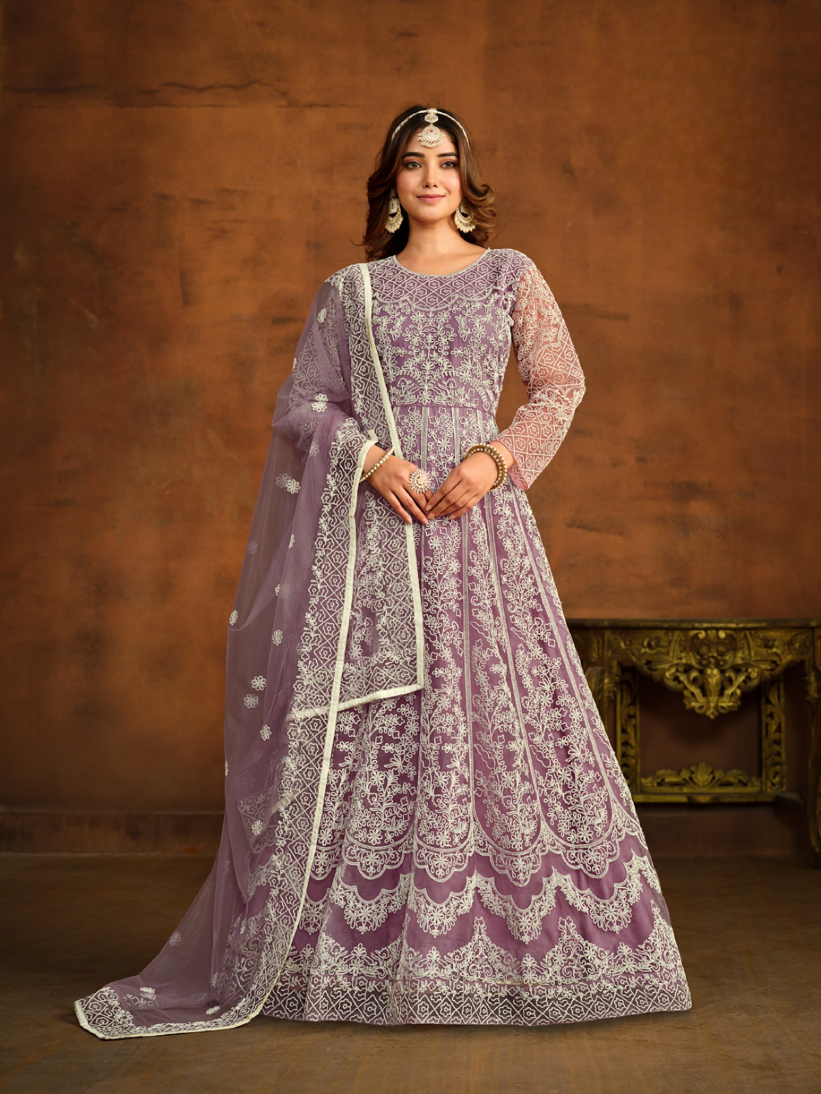 Netra Bloom Embroideried designer Gown EAGW0064