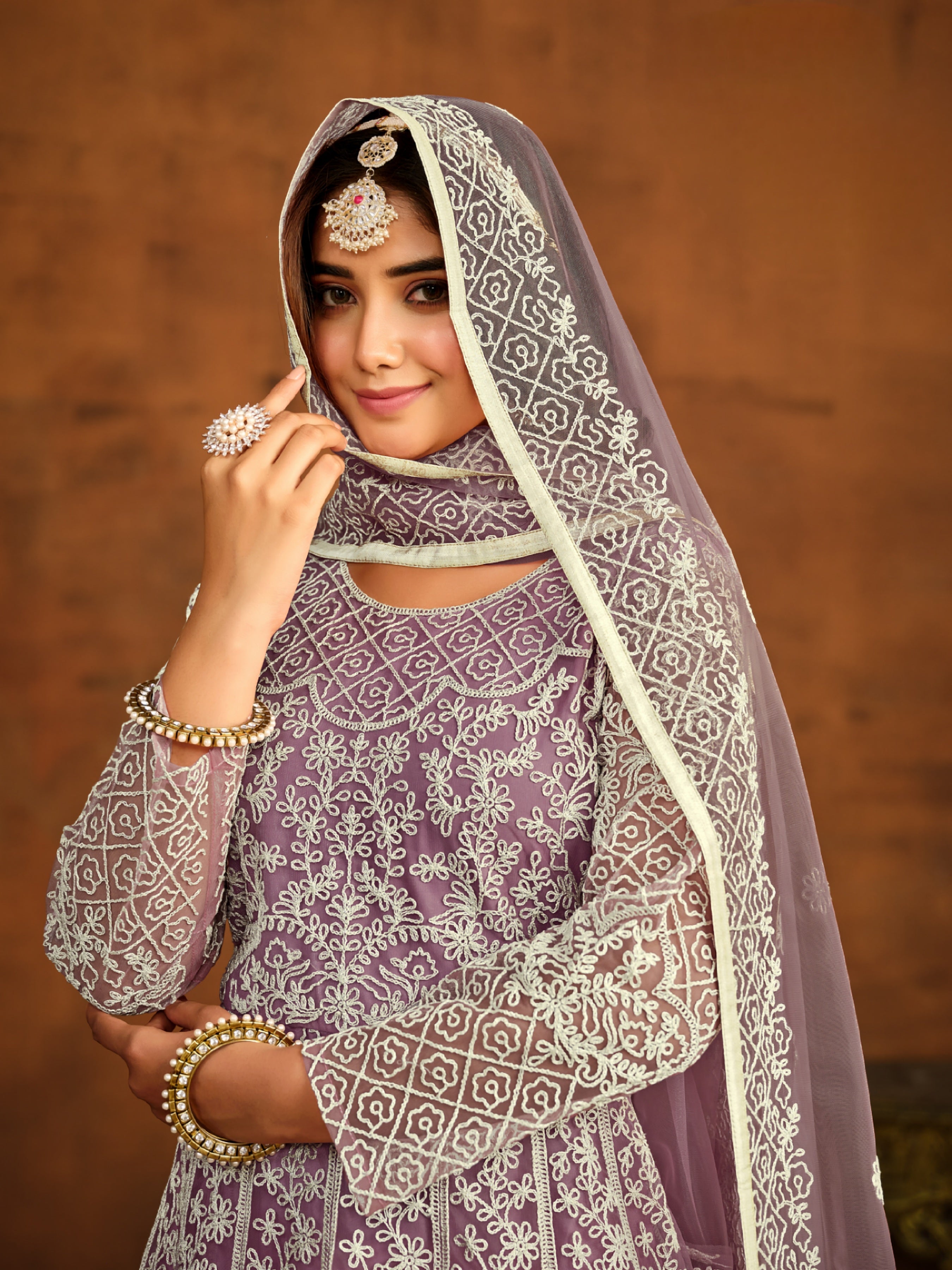 Netra Bloom Embroideried designer Gown EAGW0064