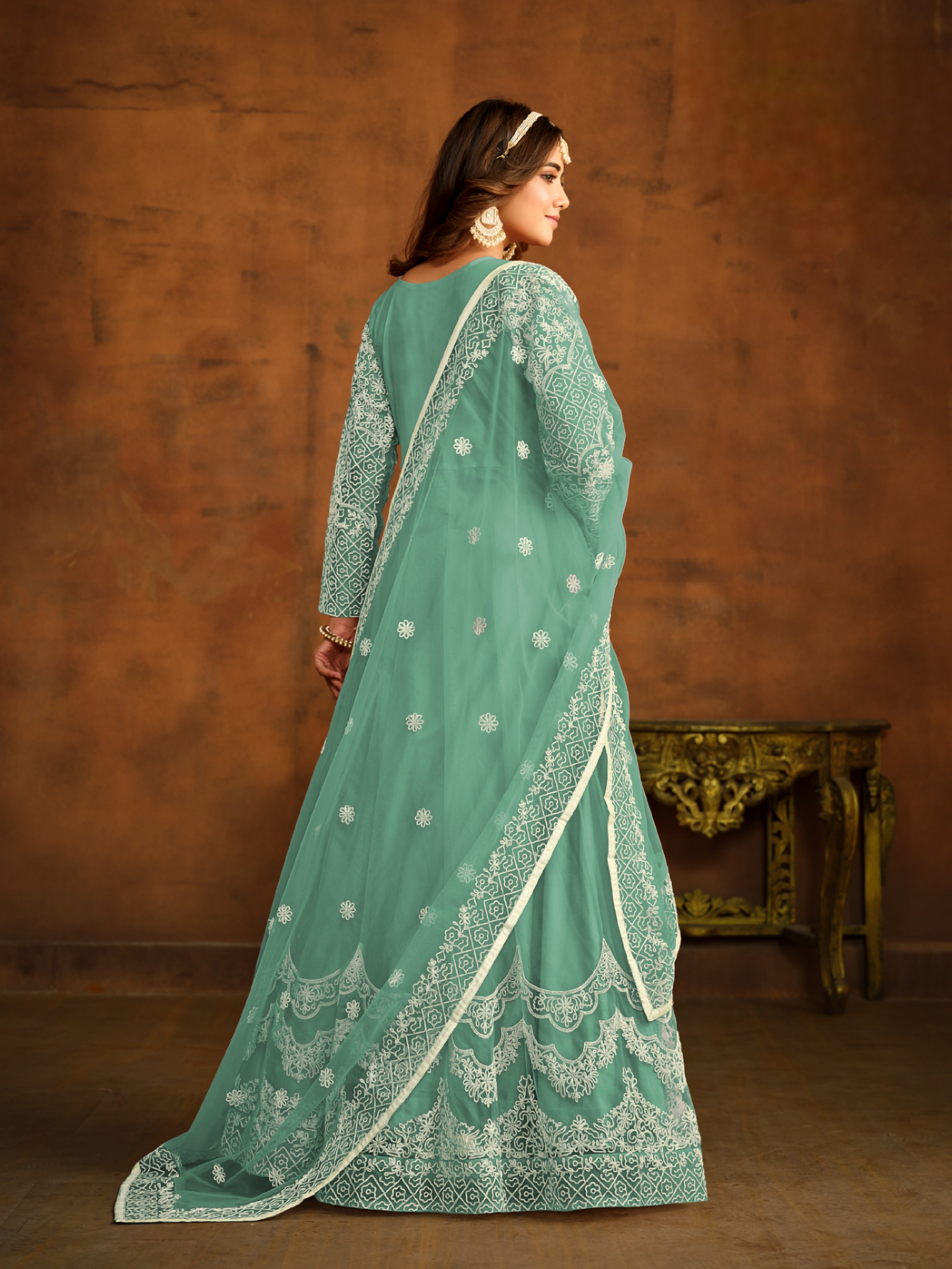 Netra Bloom Embroideried designer Gown EAGW0064