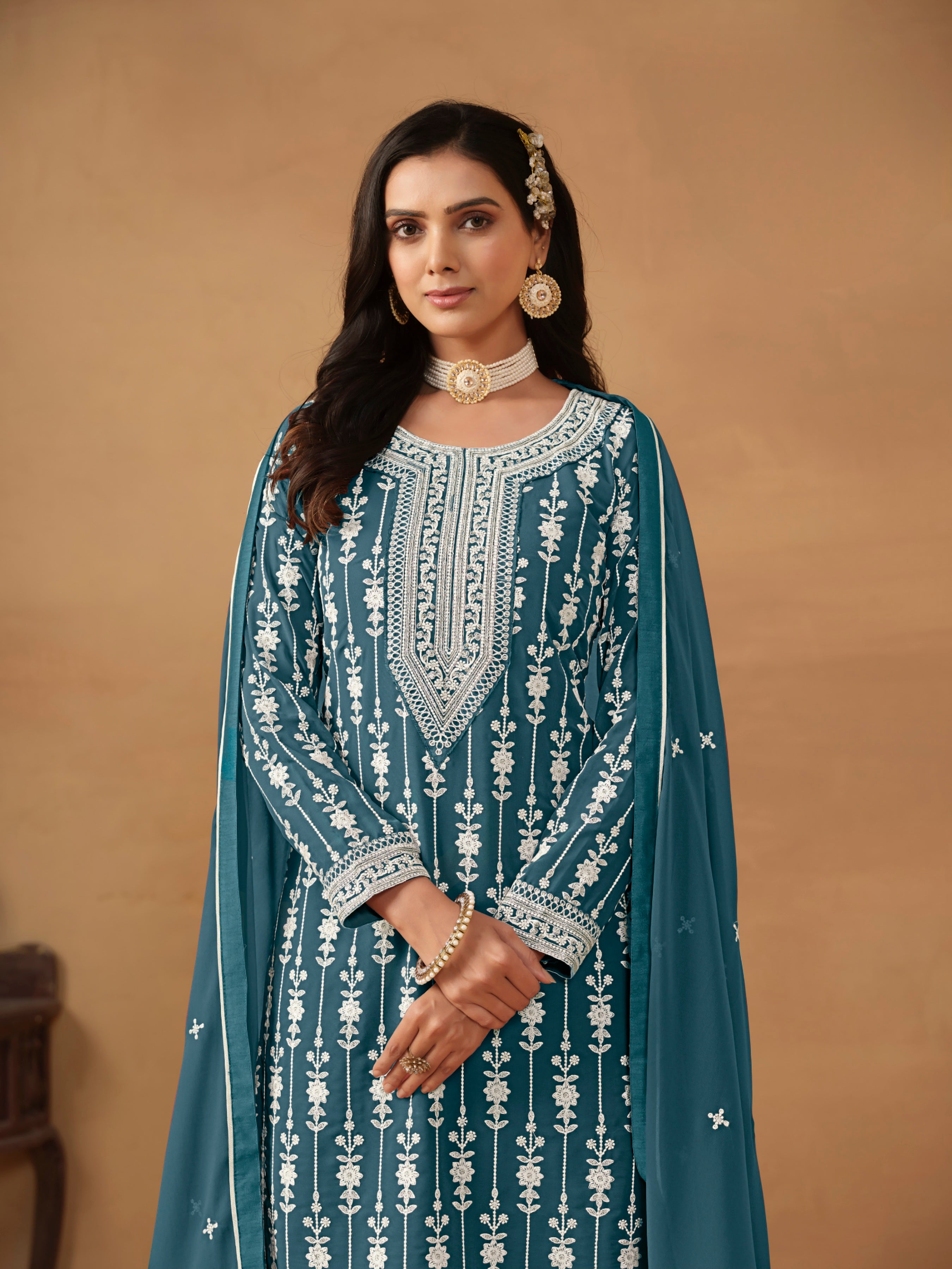 Heavy Embroideried Sharara EASR0066