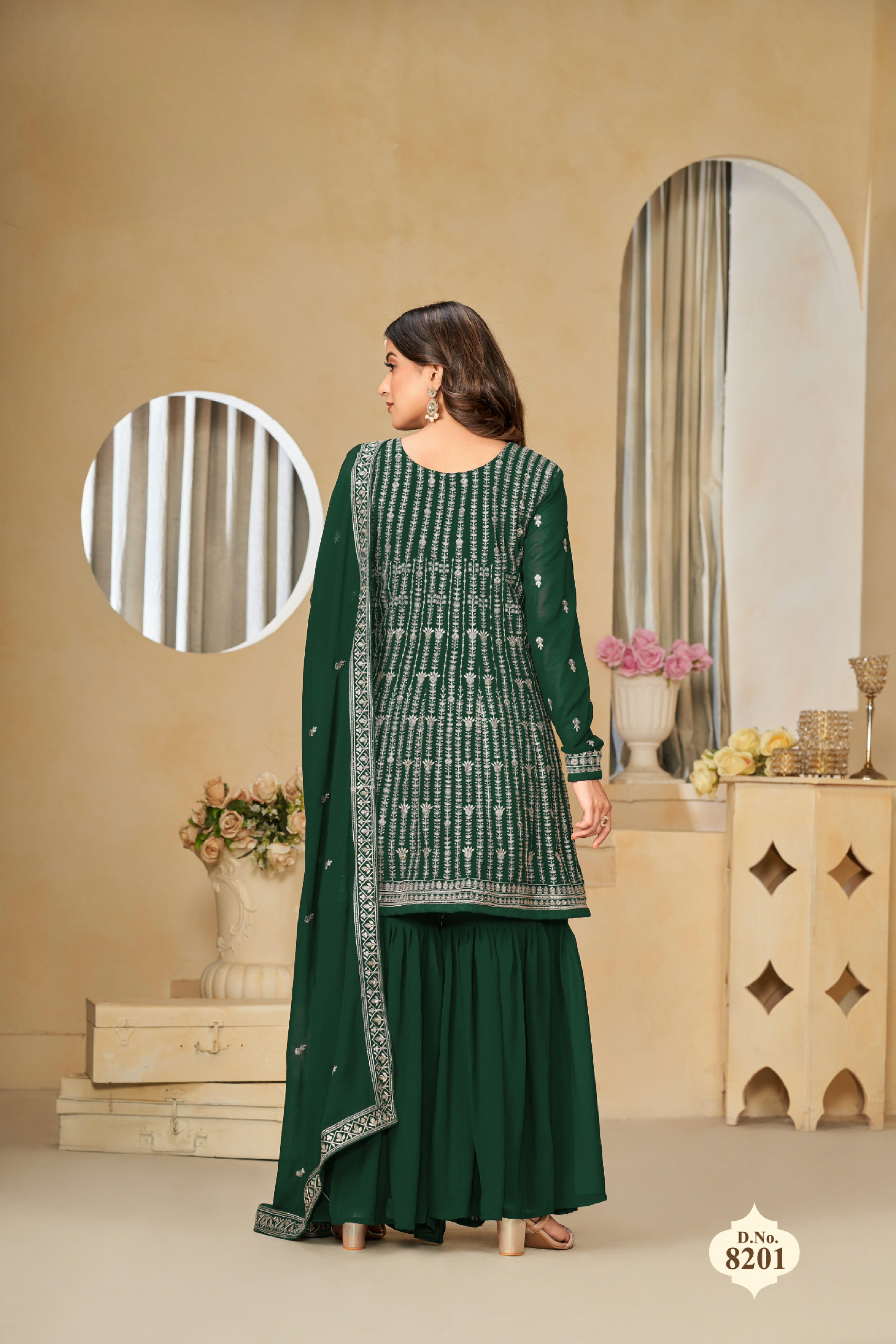 Ethereal Touch Embroideried sharara EASR0065
