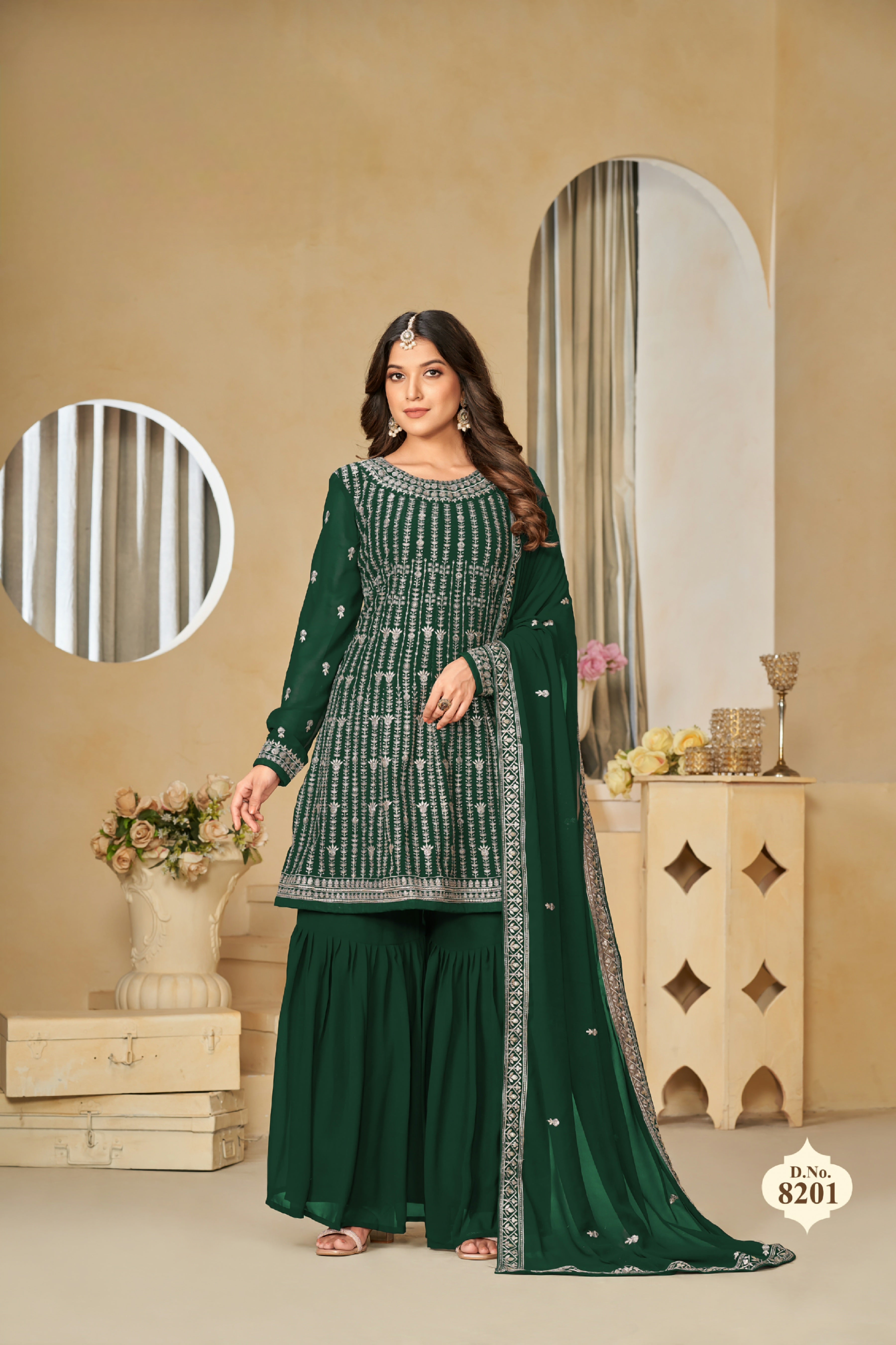 Ethereal Touch Embroideried sharara EASR0065