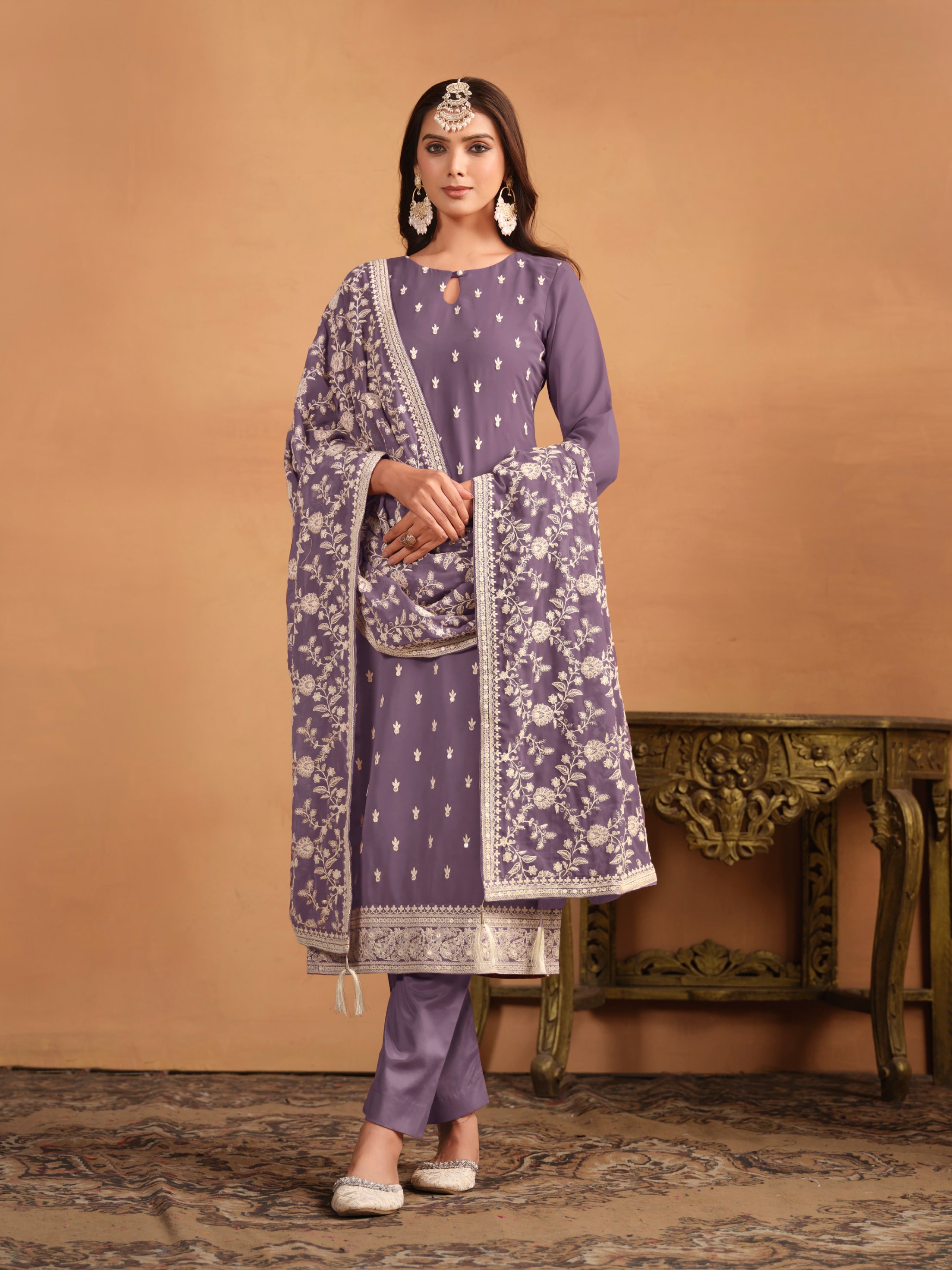 Flowy Faux Georgette Suit EAST0023
