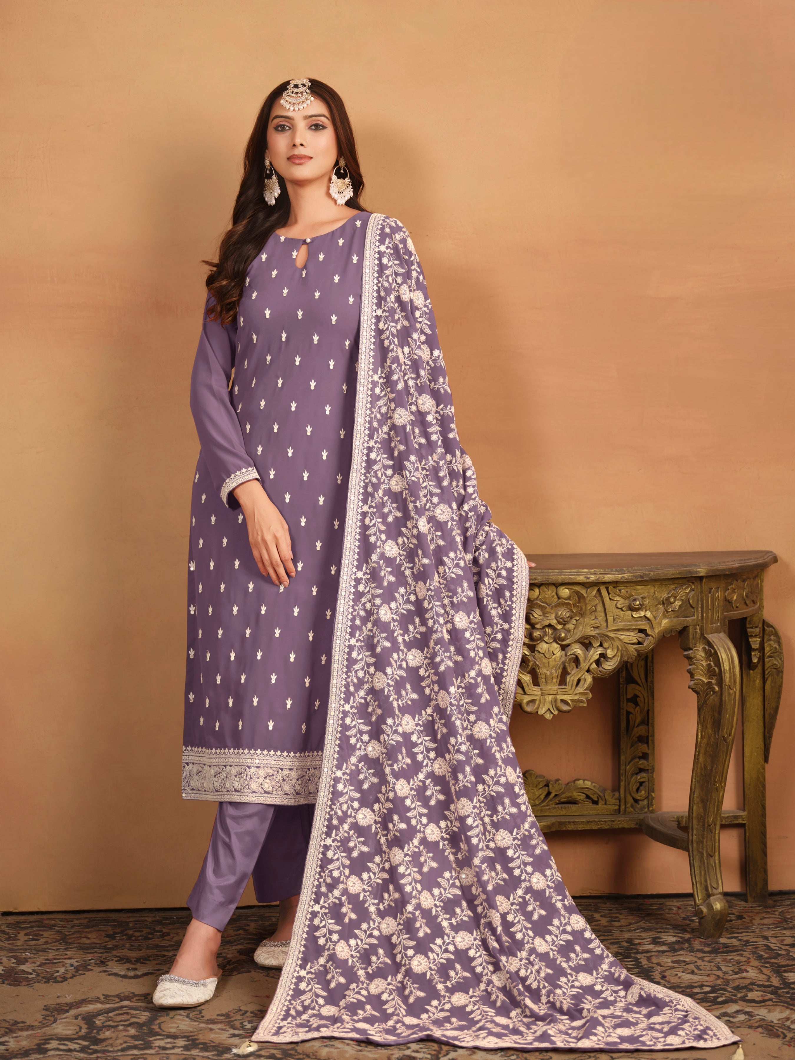 Flowy Faux Georgette Suit EAST0023