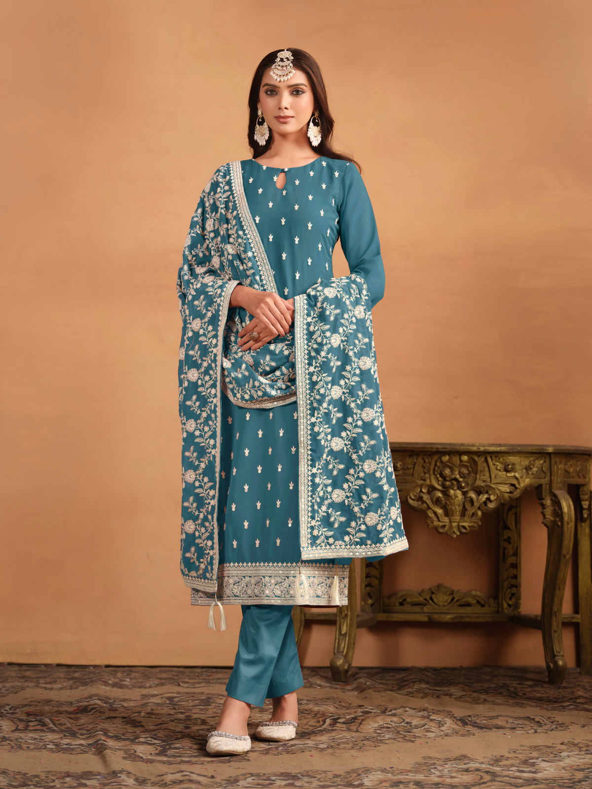 Flowy Faux Georgette Suit EAST0023