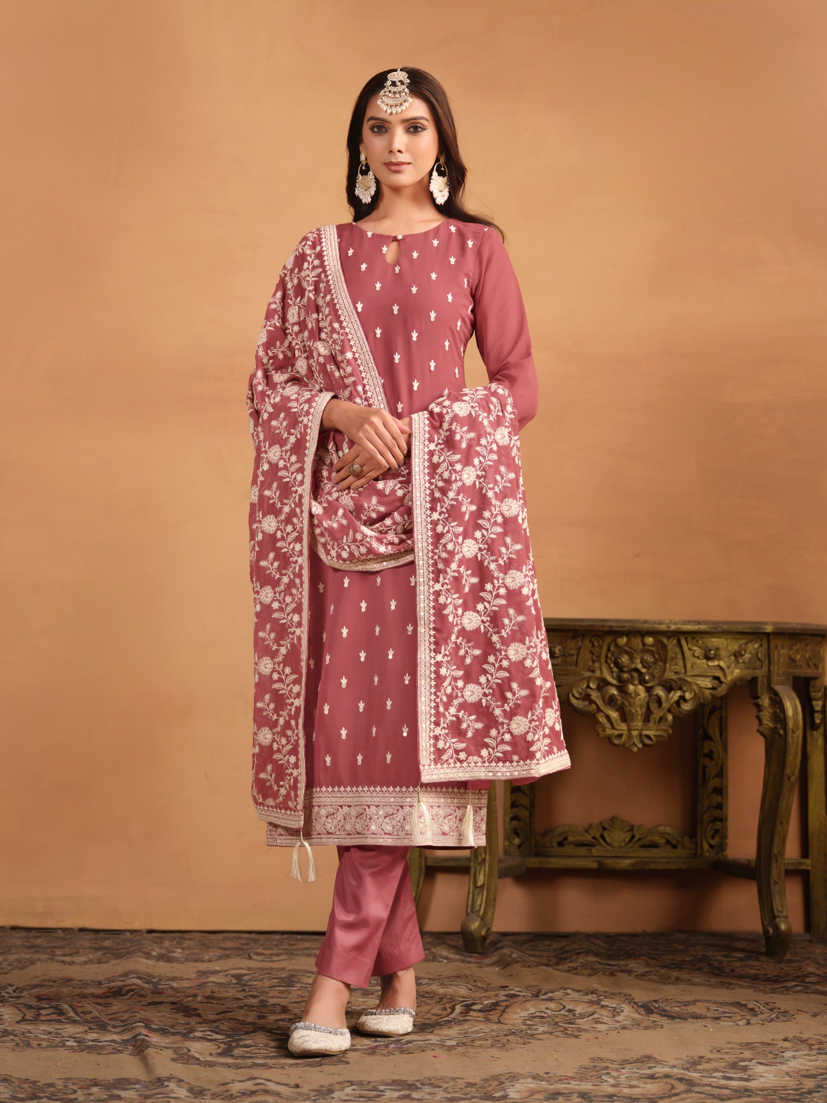 Flowy Faux Georgette Suit EAST0023