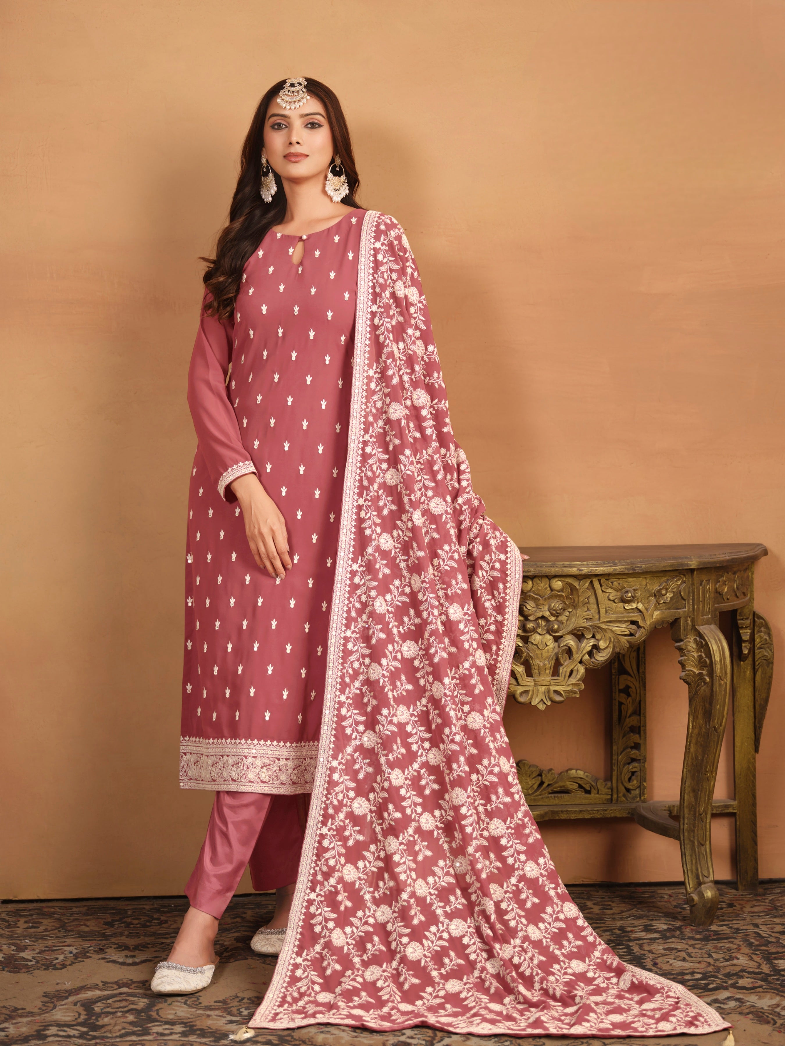 Flowy Faux Georgette Suit EAST0023
