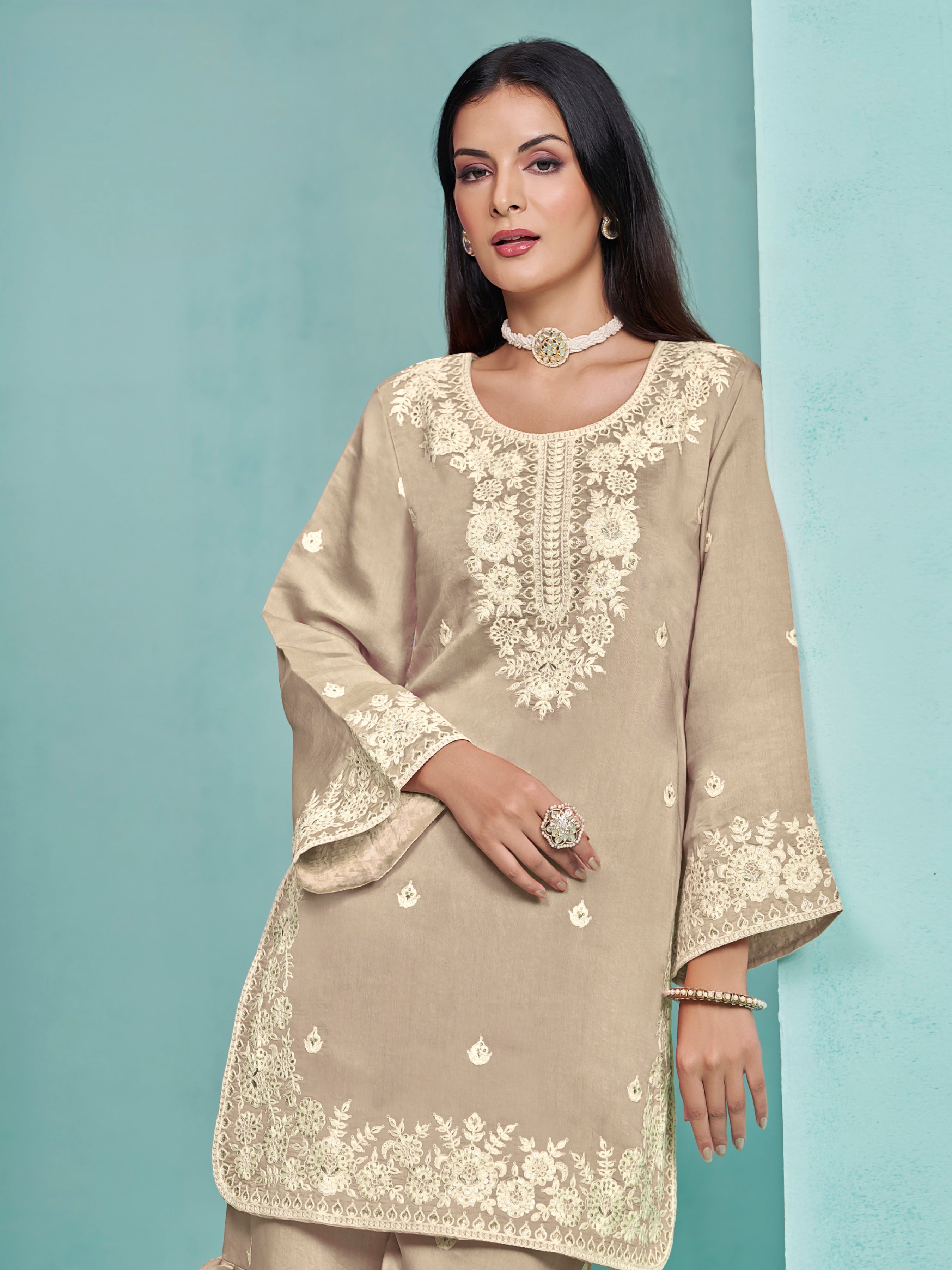 Roman silk Embroderied SHARARA EASR0063