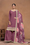 Sharara suit on roman silk EASR0061