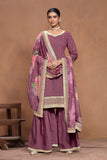 Sharara suit on roman silk EASR0061