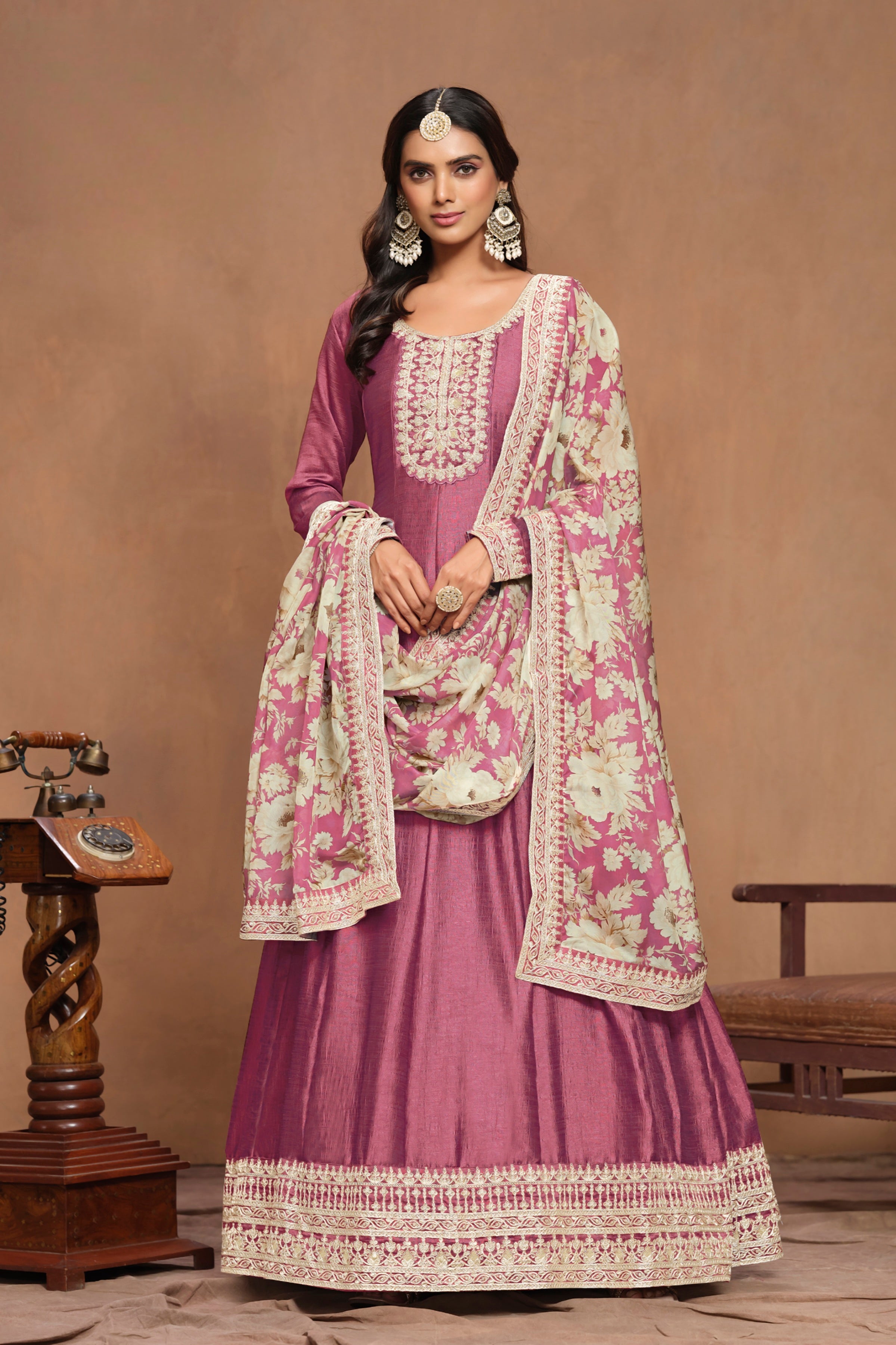Aurora Bloom Embroidered Gown EAGW0067