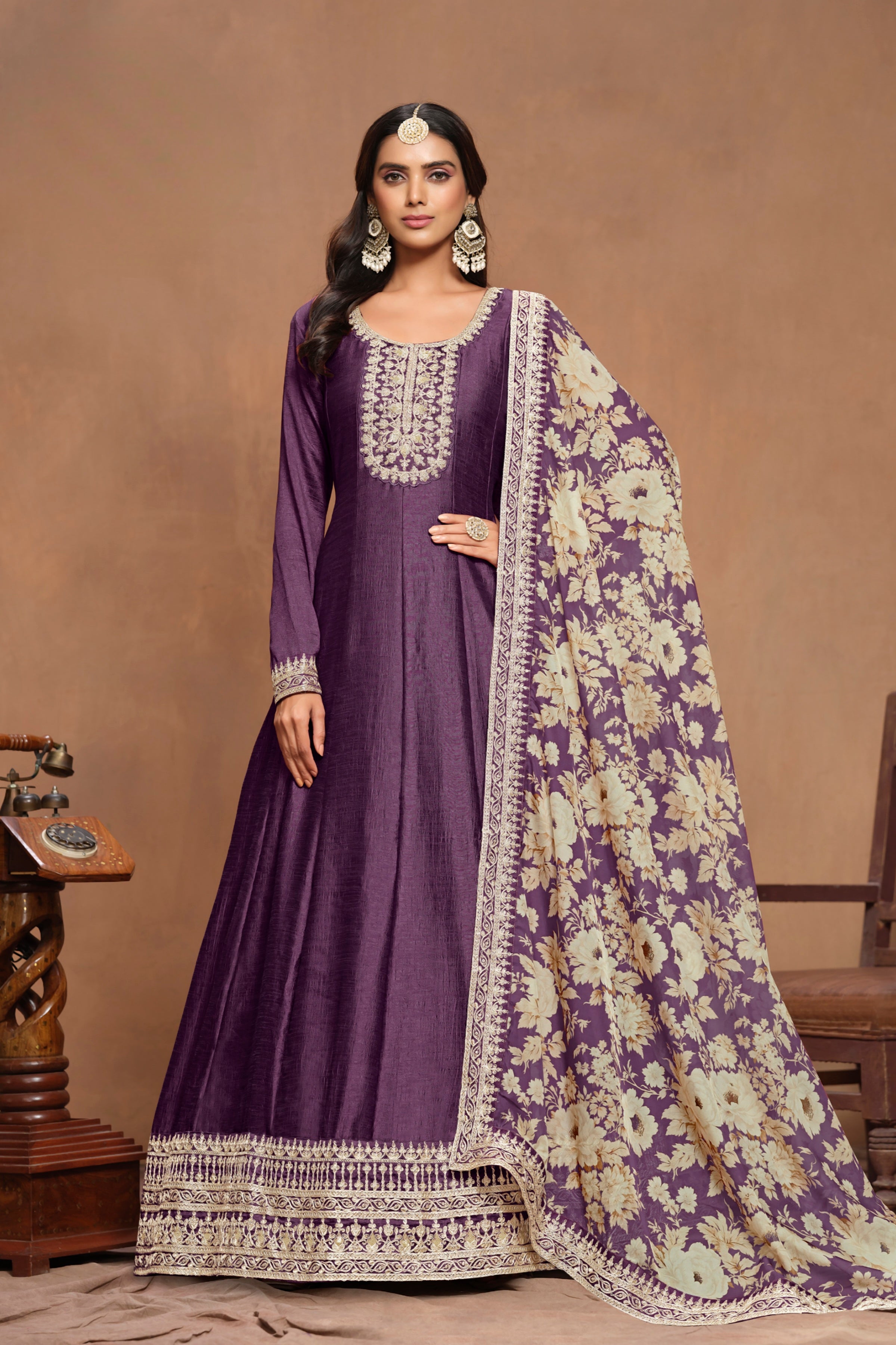 Aurora Bloom Embroidered Gown EAGW0067