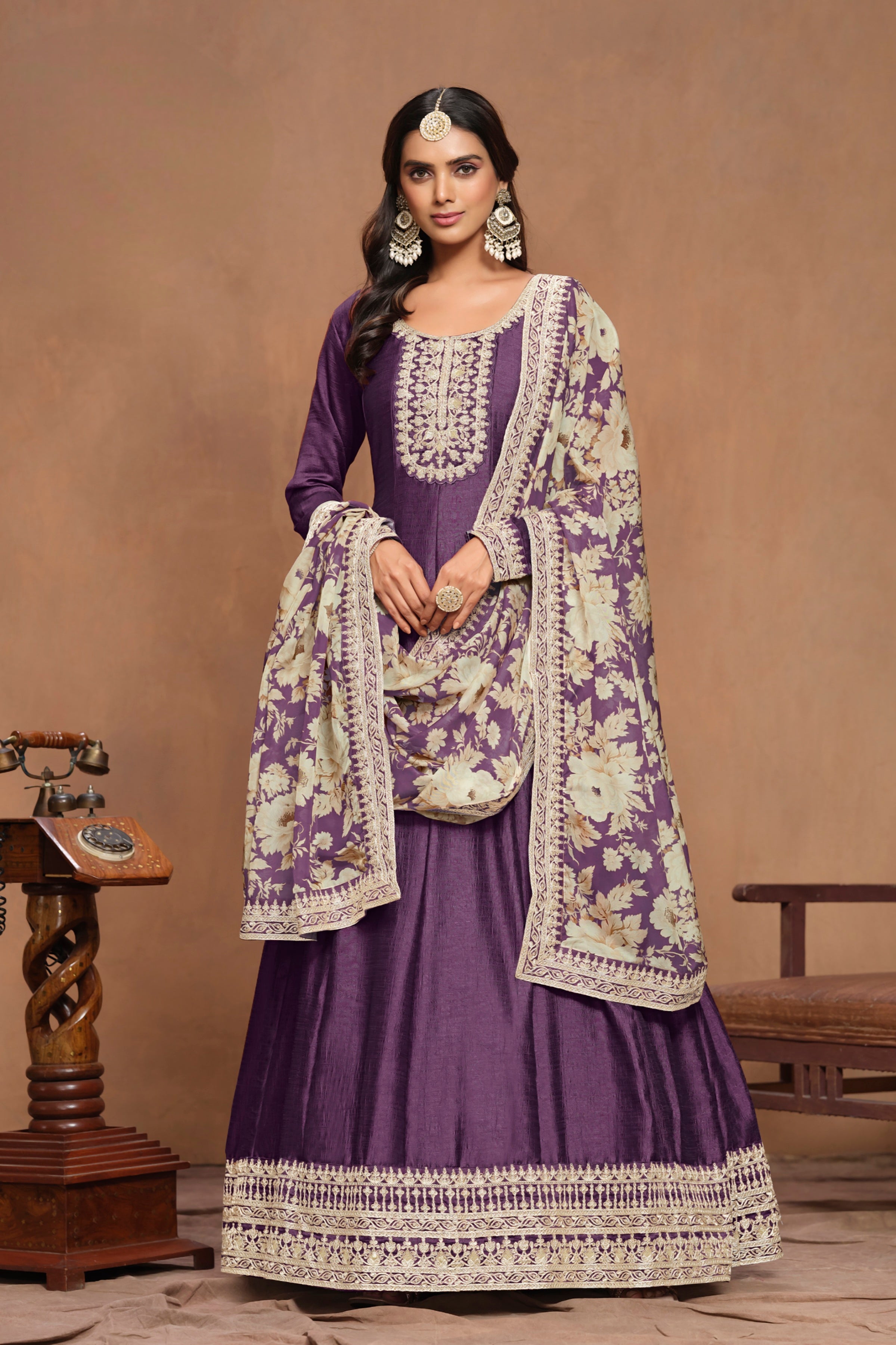 Aurora Bloom Embroidered Gown EAGW0067