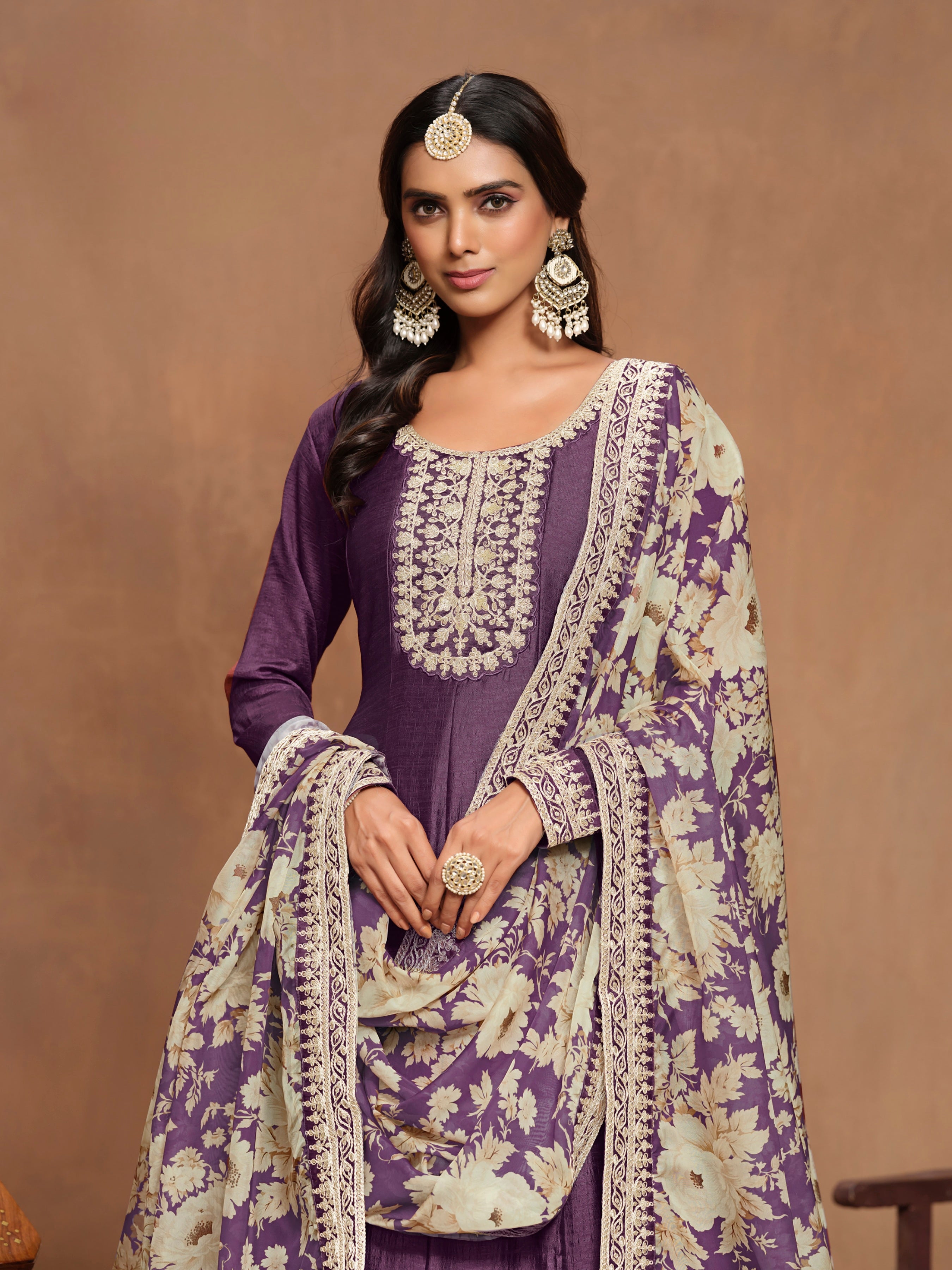 Aurora Bloom Embroidered Gown EAGW0067