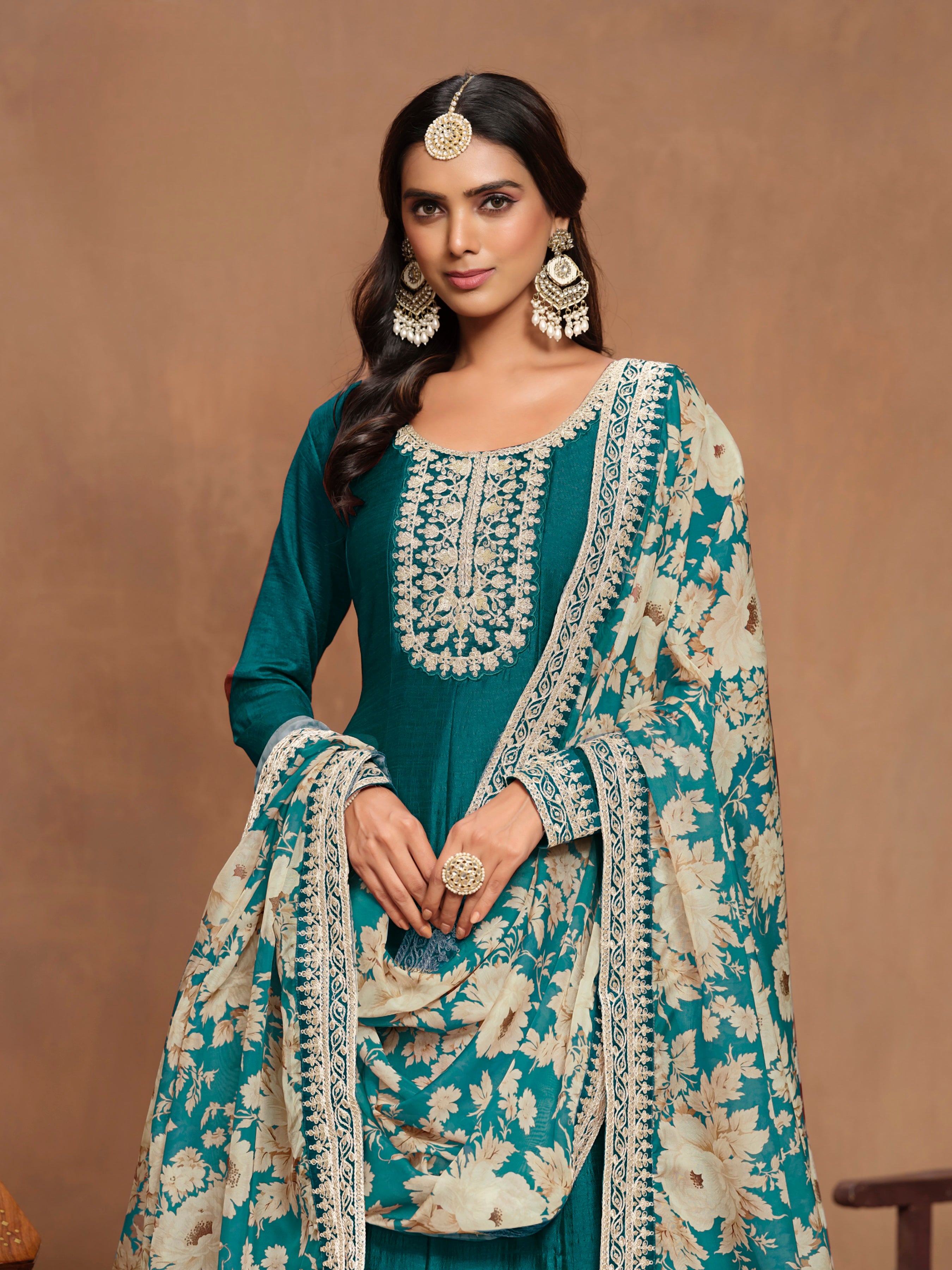 Aurora Bloom Embroidered Gown EAGW0067