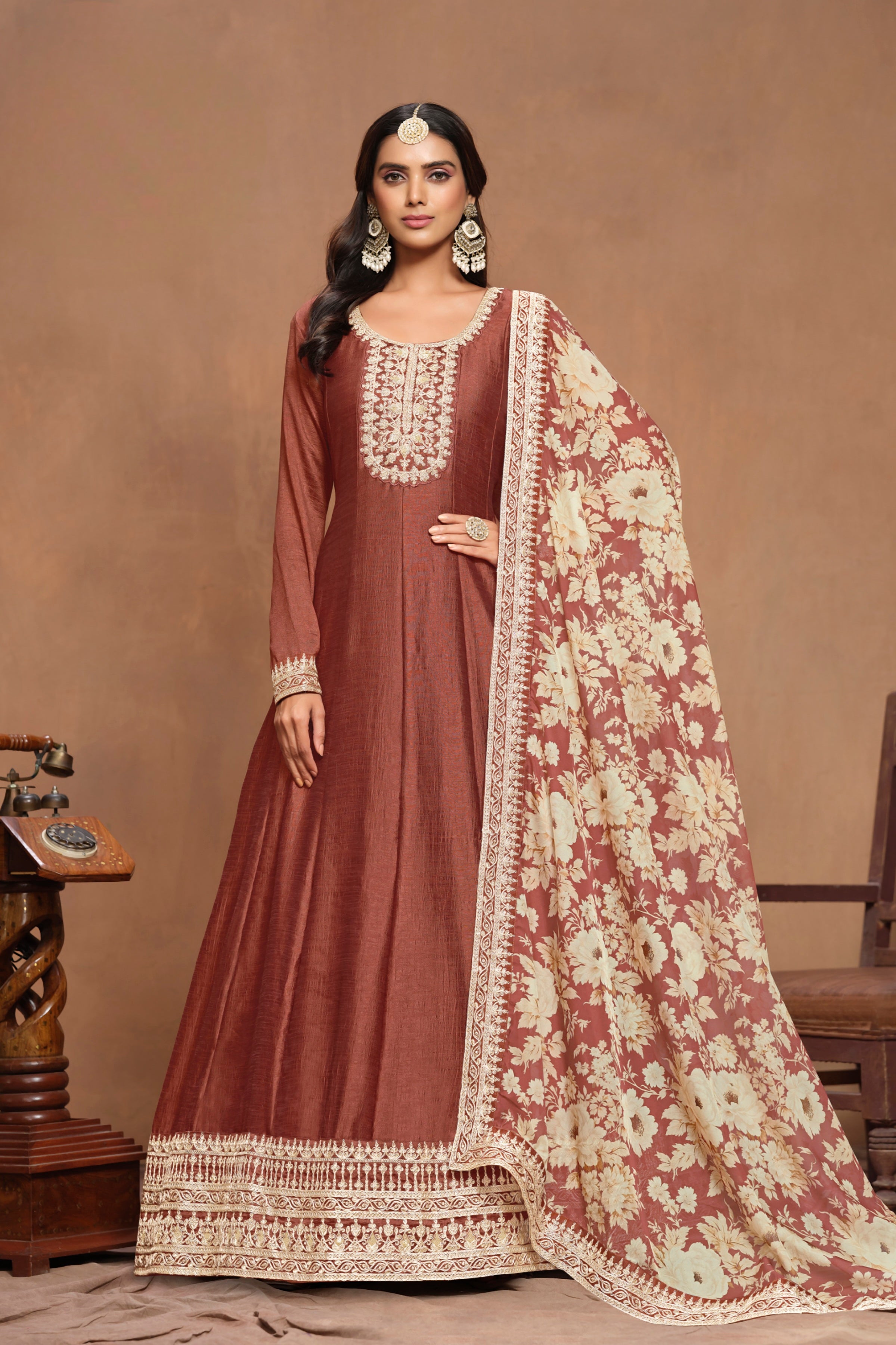 Aurora Bloom Embroidered Gown EAGW0067