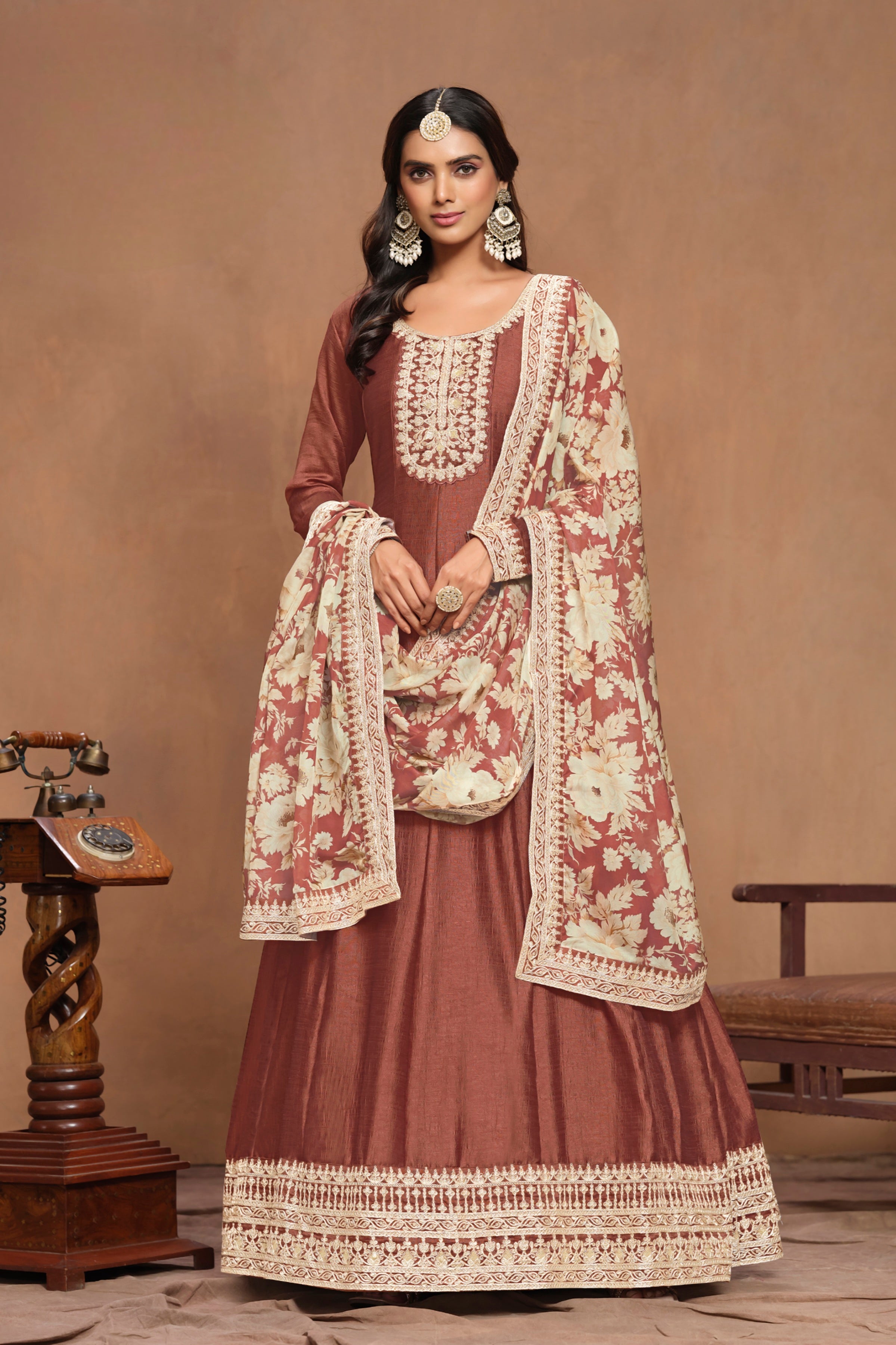 Aurora Bloom Embroidered Gown EAGW0067