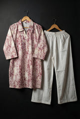 Purple Pure Cotton Printed Co-Ord Set Co-Ord Set CD0015