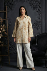 Gold Pure Cotton Printed Co-Ord Set CD0018