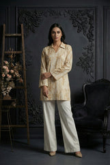 Gold Pure Cotton Printed Co-Ord Set CD0018