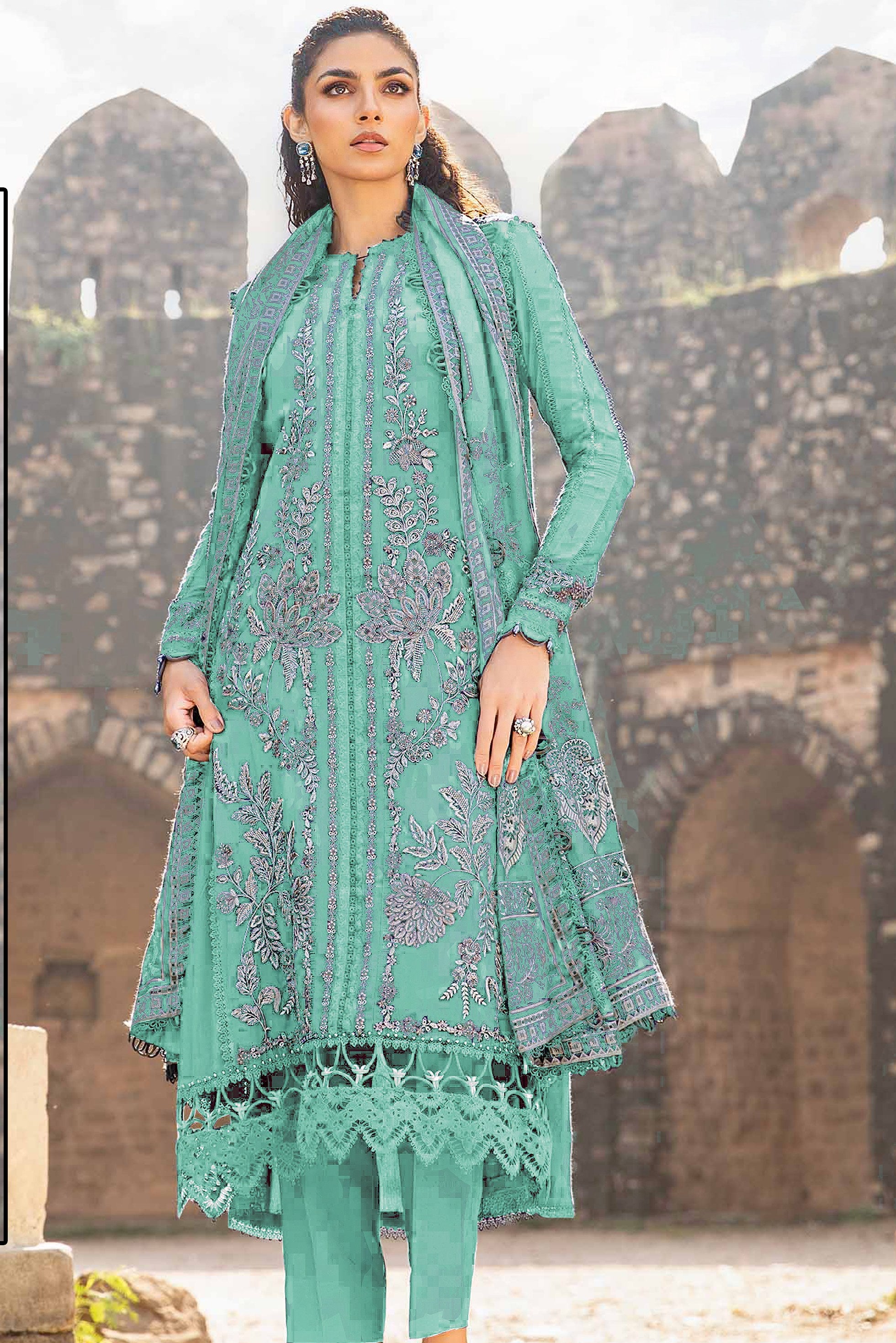 Soft Horizon Embroidered Pakistani suit LXPK0020