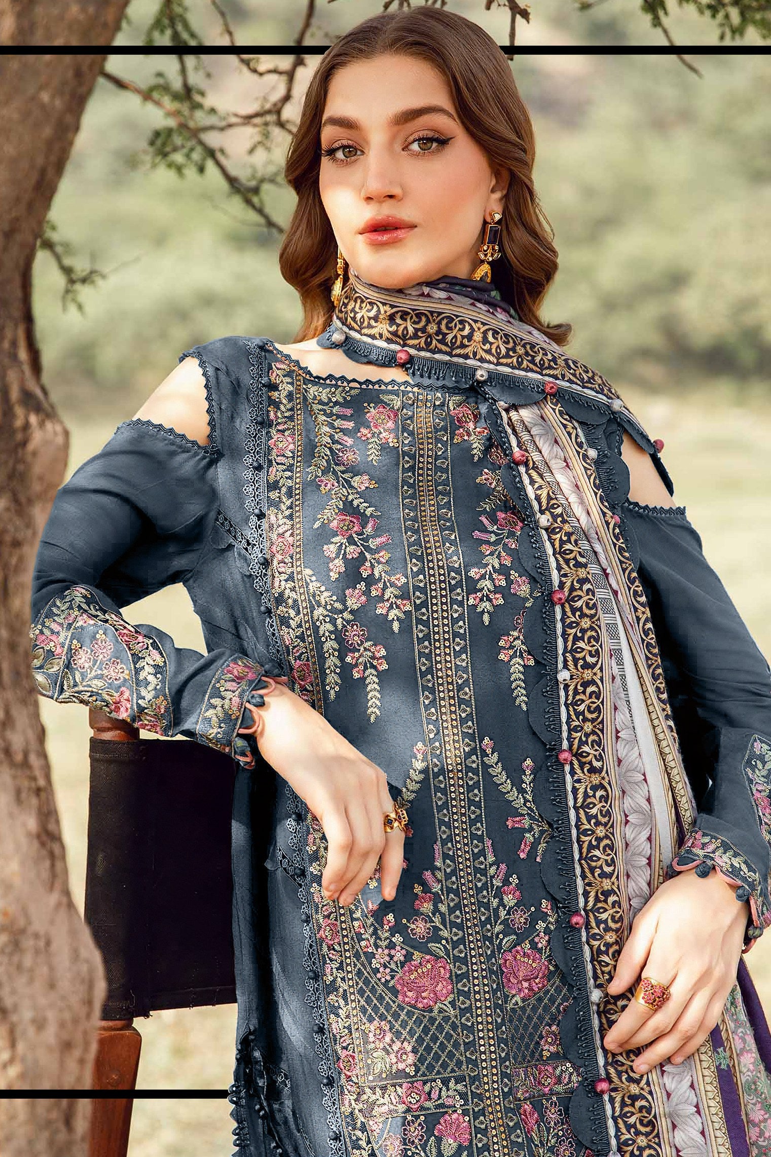 Rayon Rhythm Embroidered Pakistani suit LXPK0021