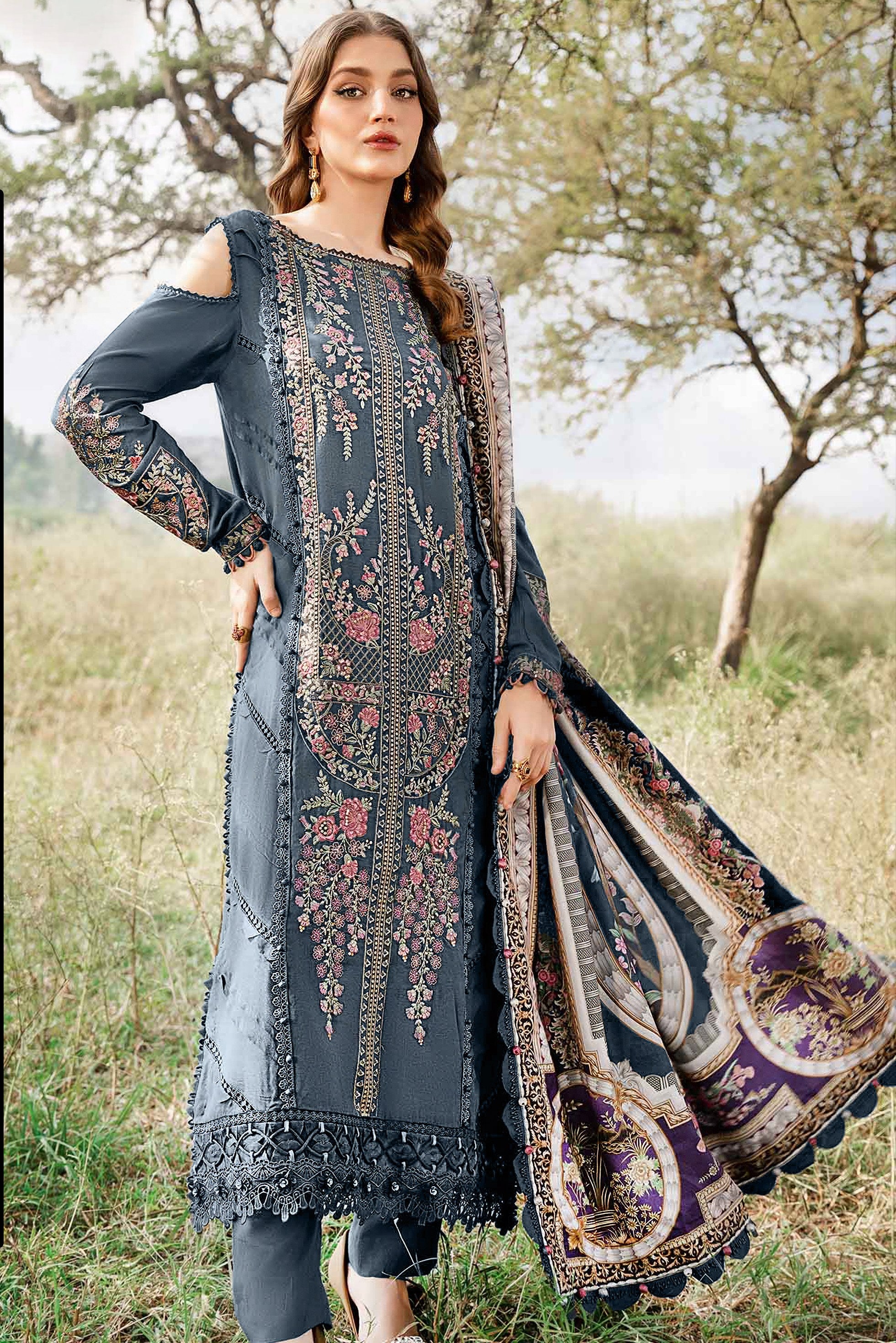 Rayon Rhythm Embroidered Pakistani suit LXPK0021